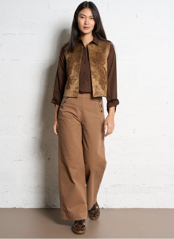 Cotton-blend chinos - Look 1