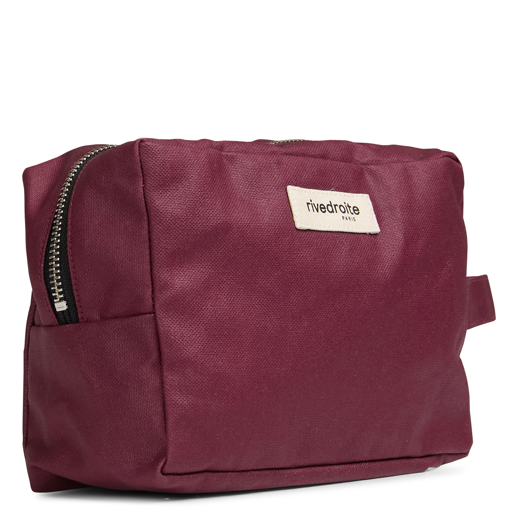 Grande trousse en coton recyclé RIVEDROITE PARIS Prune