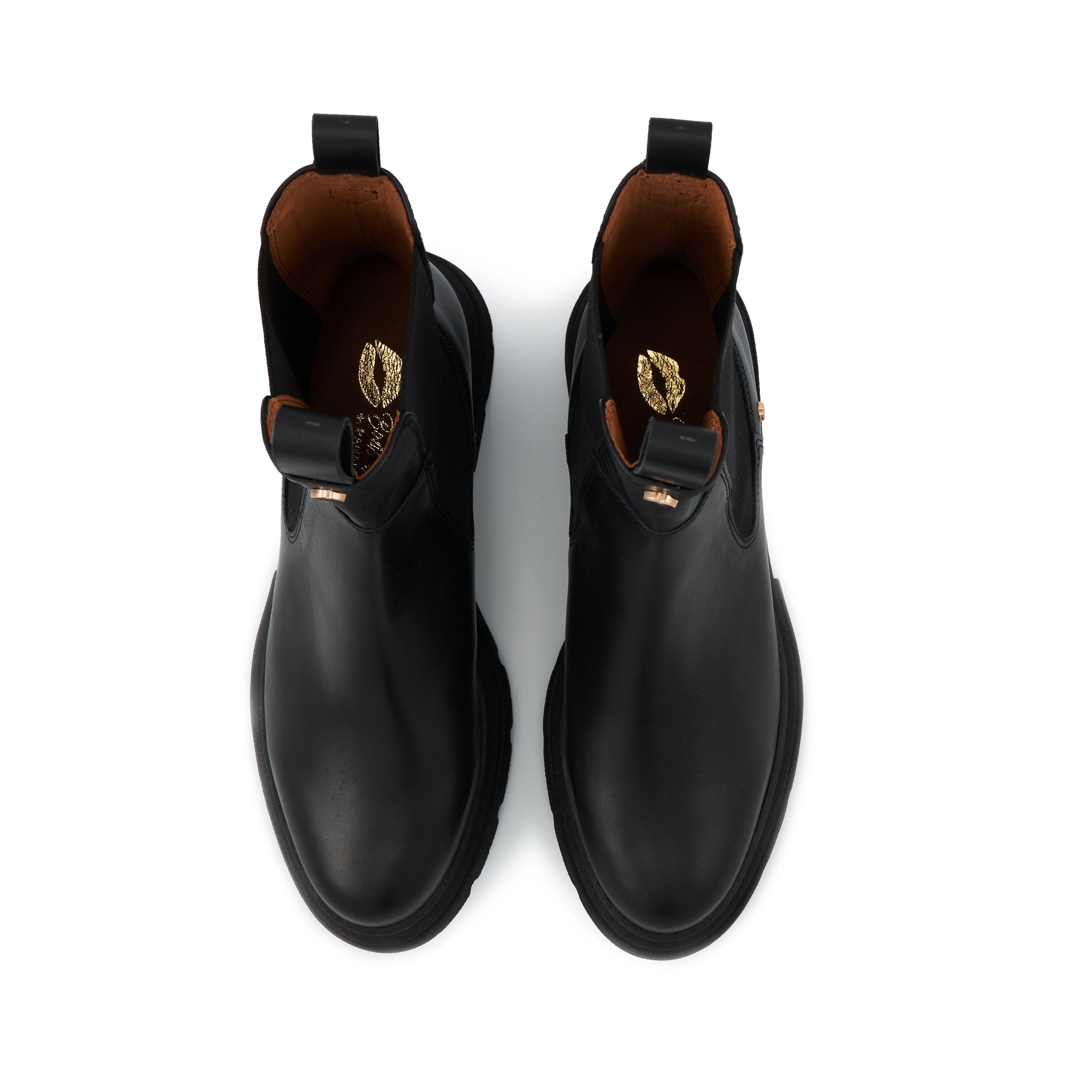 Leather Patti BONS BAISERS PARIS Black