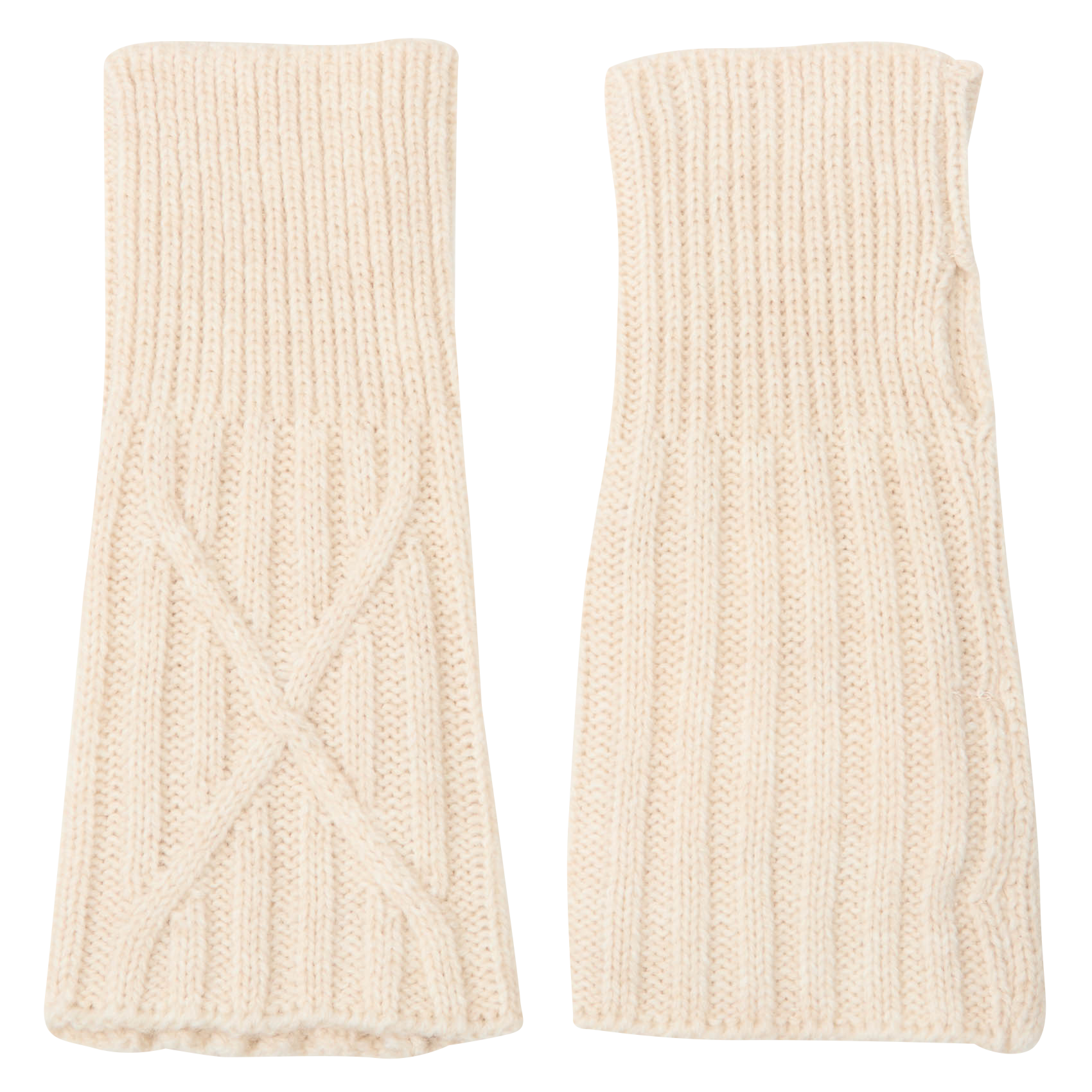 Gebreide wanten van gemengde wol ACOTE Wit