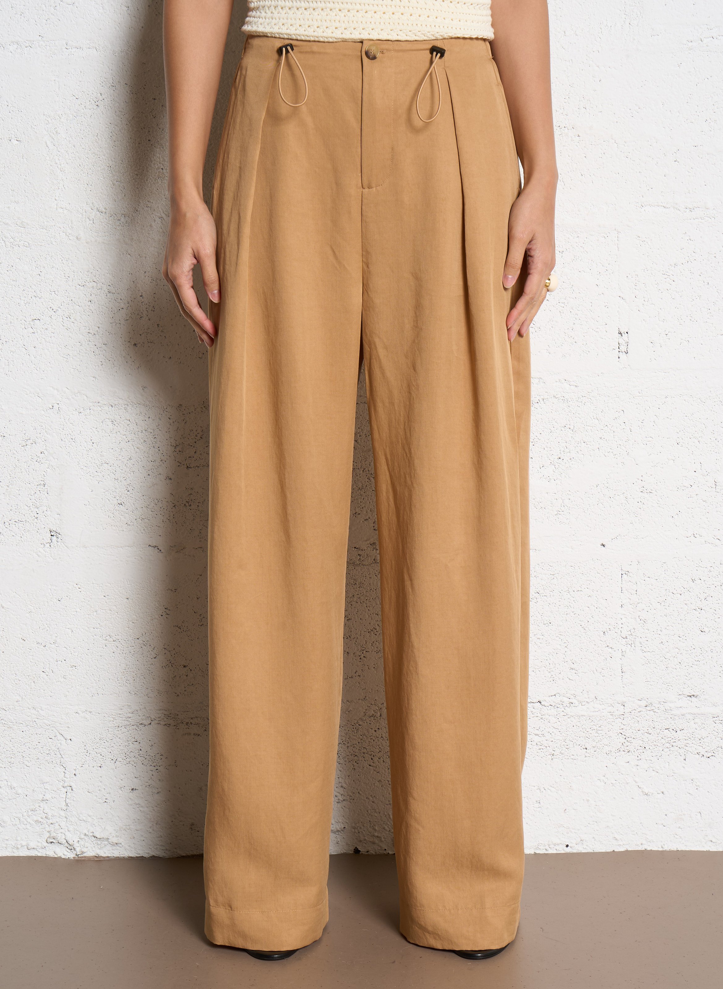 Pantalon large  SUNCOO Beige