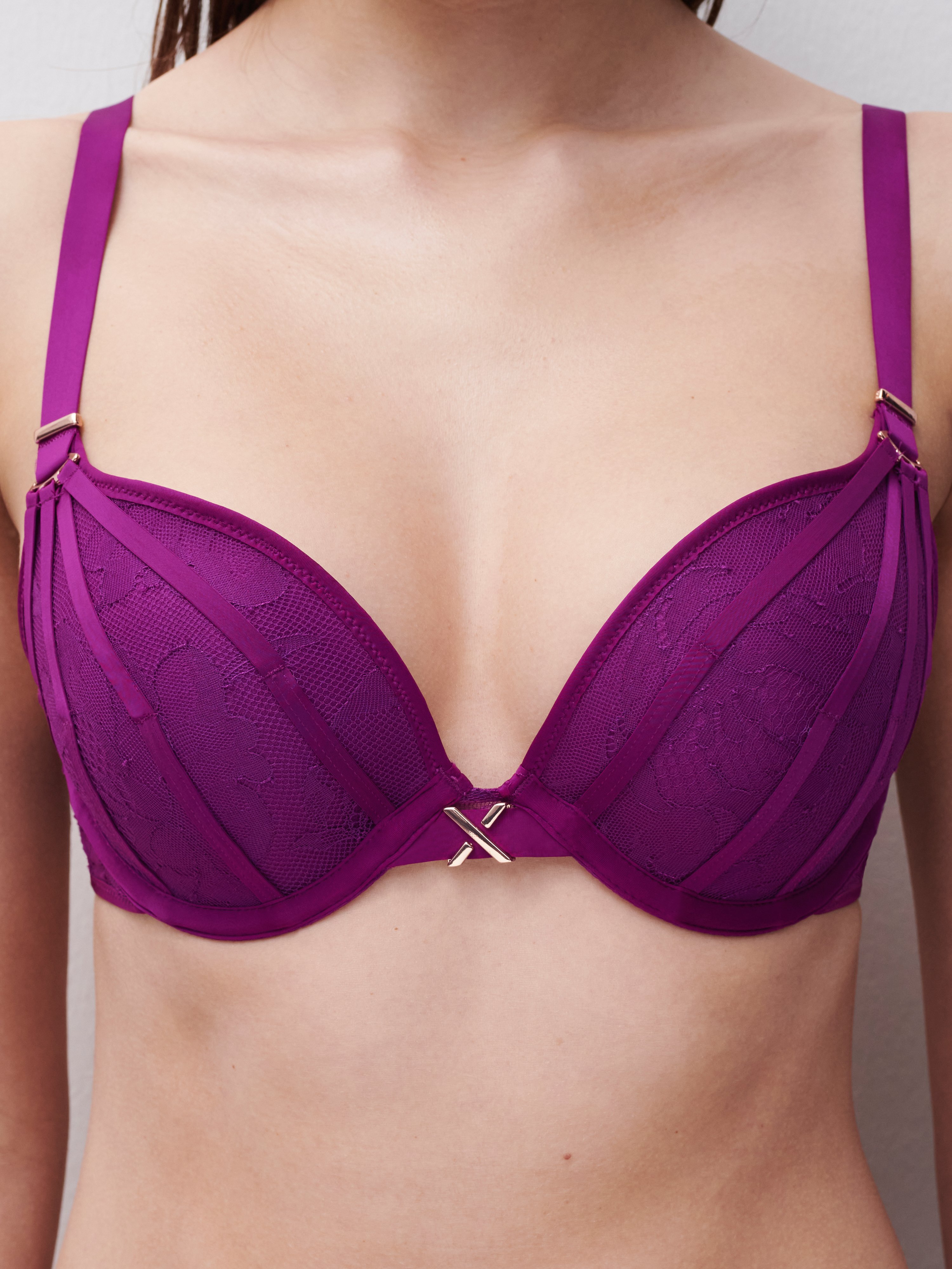 Push-up cup bra CHANTELLE X Purple