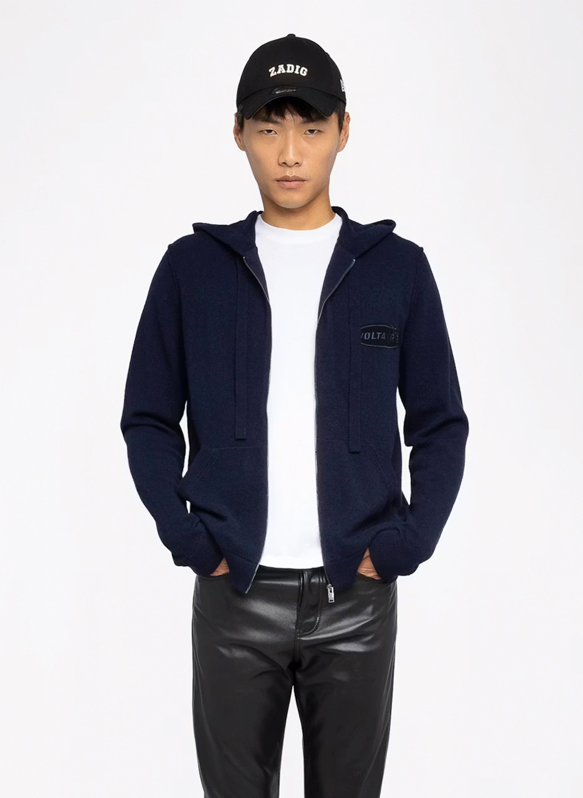 Wool and cashmere hooded sweatshirt ZADIG&VOLTAIRE Blue