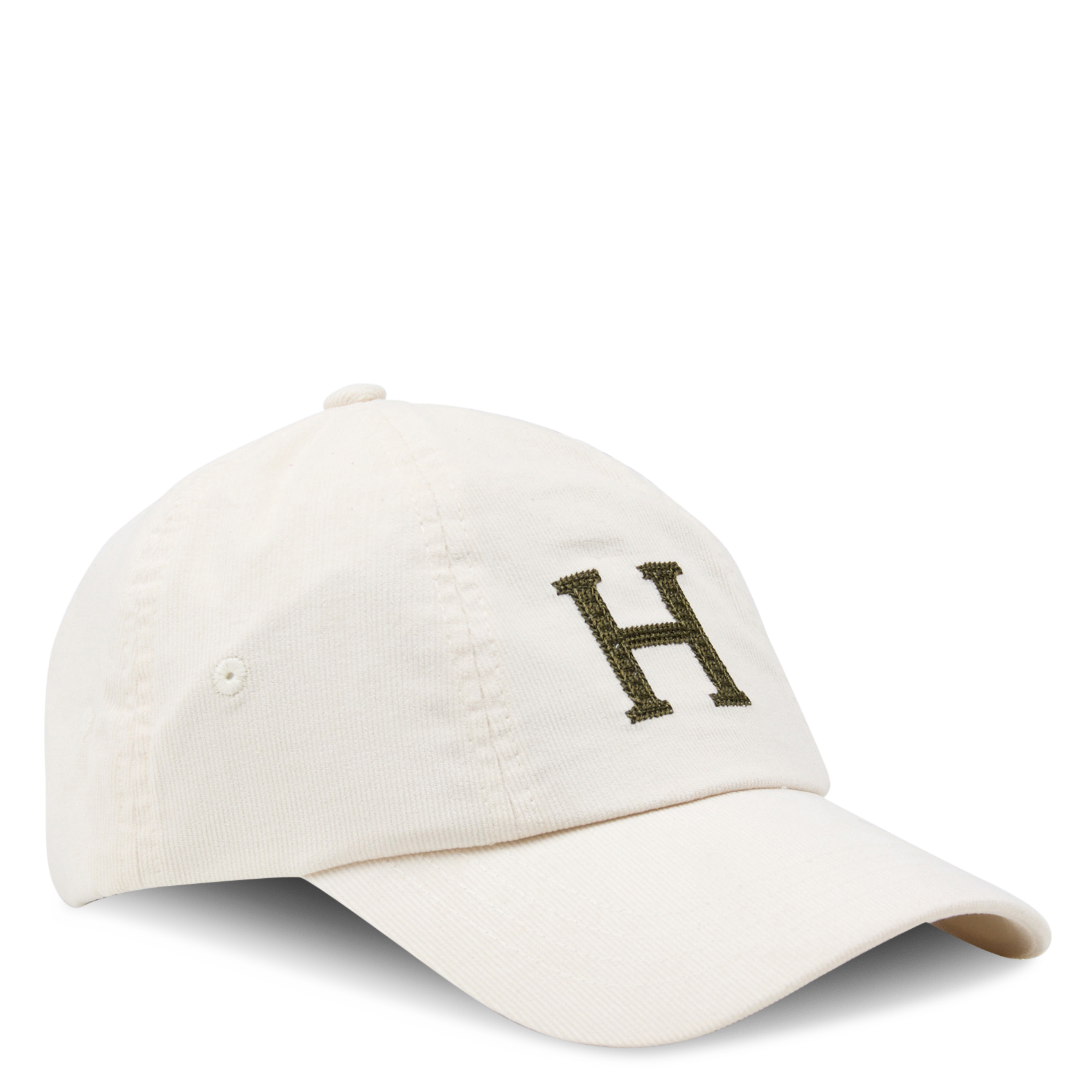 Geborduurde pet van ribfluweel katoen HACKETT Wit