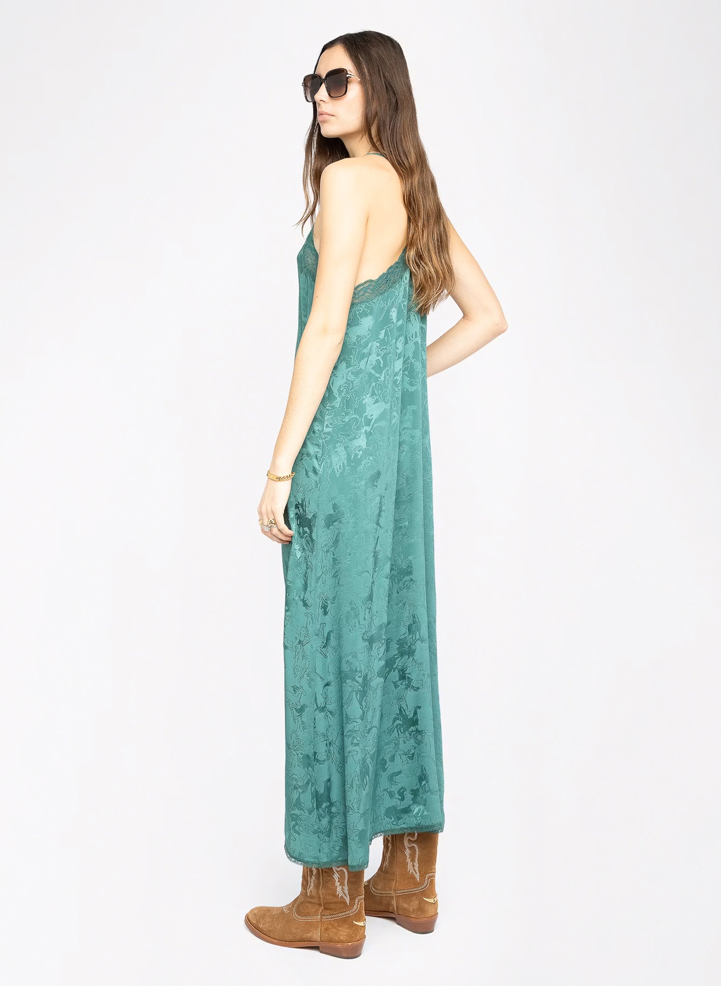 Robe longue brodée ZADIG&VOLTAIRE Vert