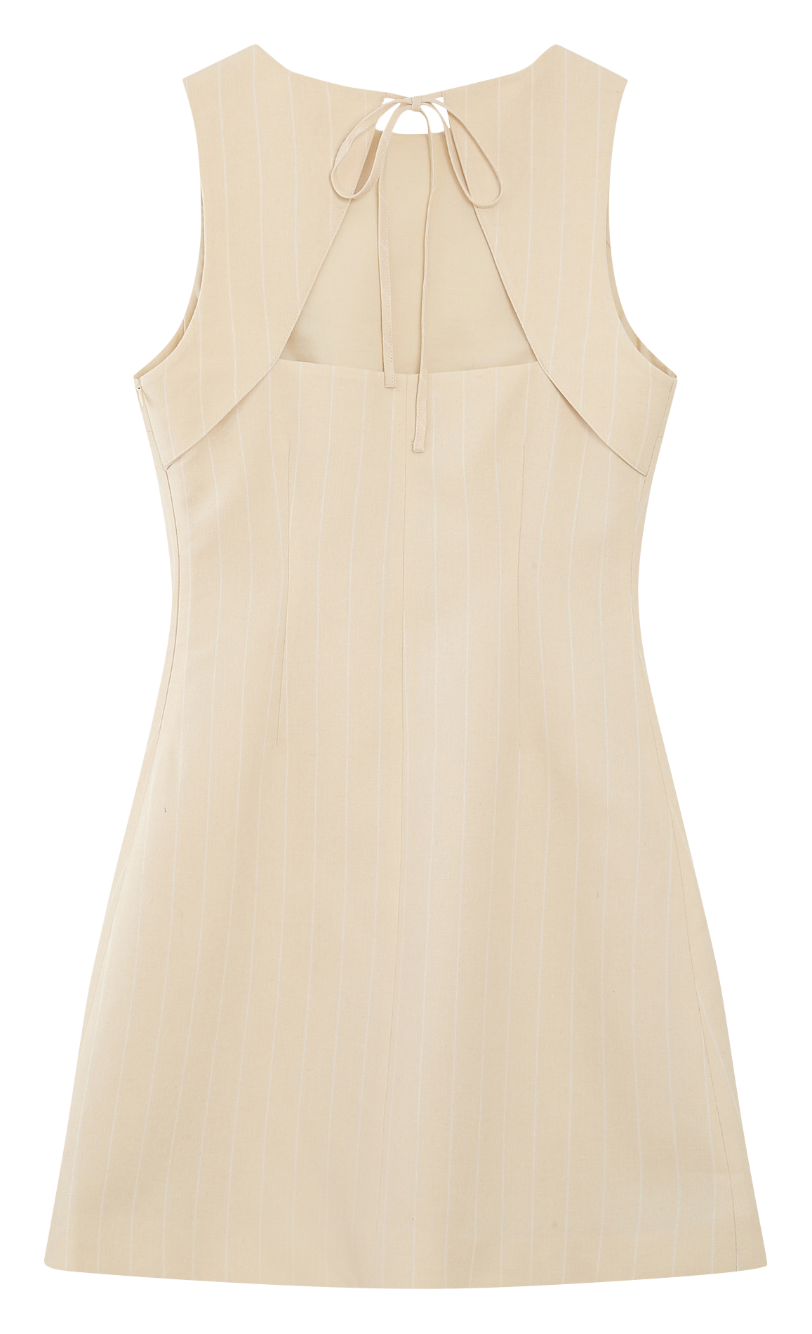 Robe courte col rond Jaune