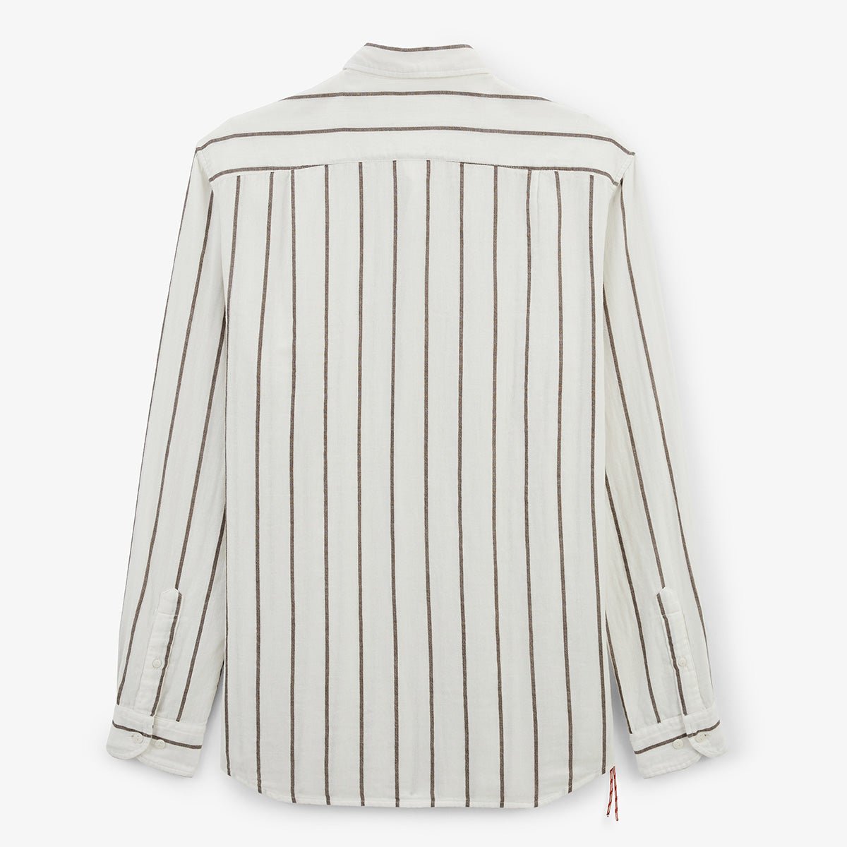 Long-sleeved shirt with wide stripes in cotton SERGE BLANCO Green