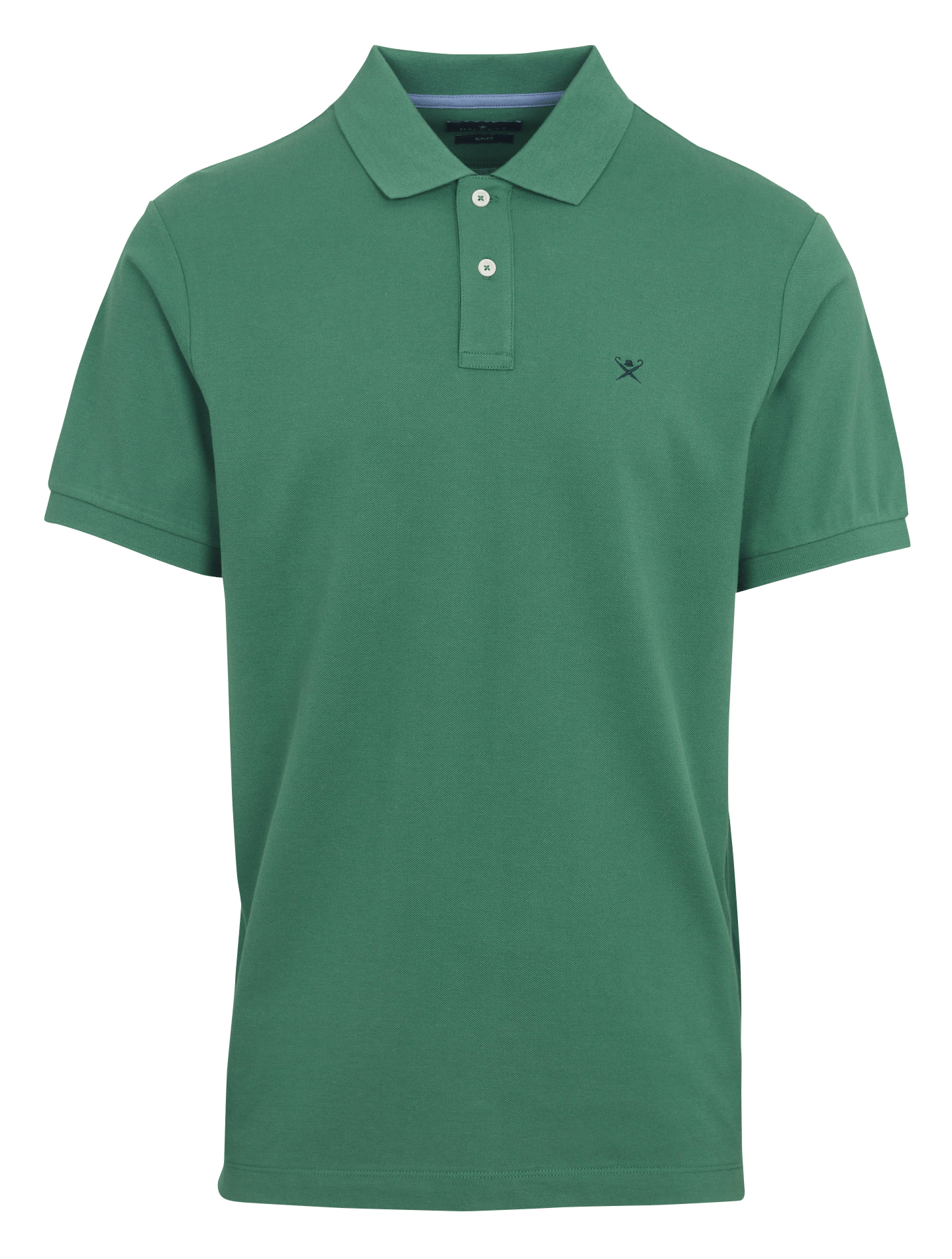 Polo mit kurzen Ärmeln in einfarbigem Design HACKETT Grun