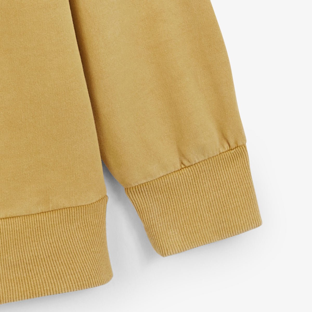 Round neck sweatshirt in old dye cotton SERGE BLANCO Brown