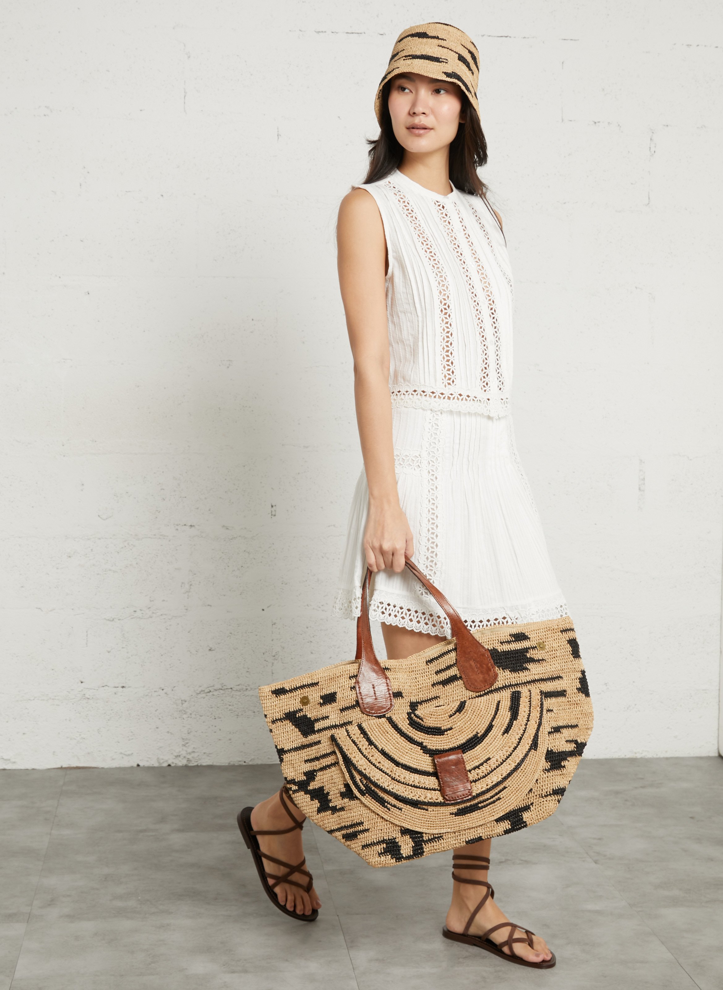 Cabas en raphia IBELIV Beige