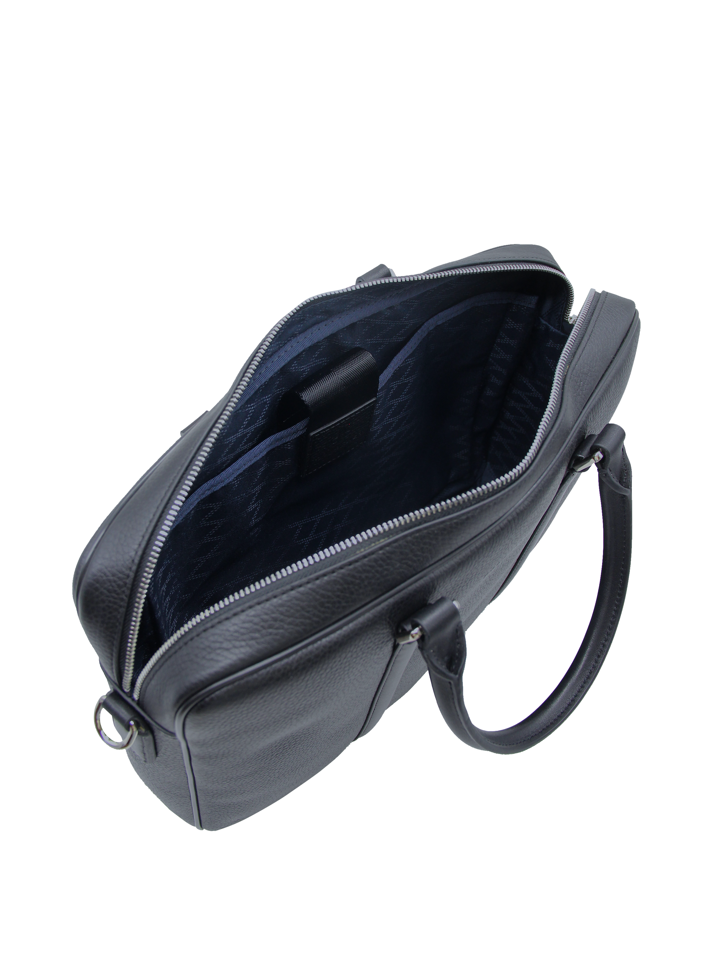 Cowhide leather document holder POURCHET Blue