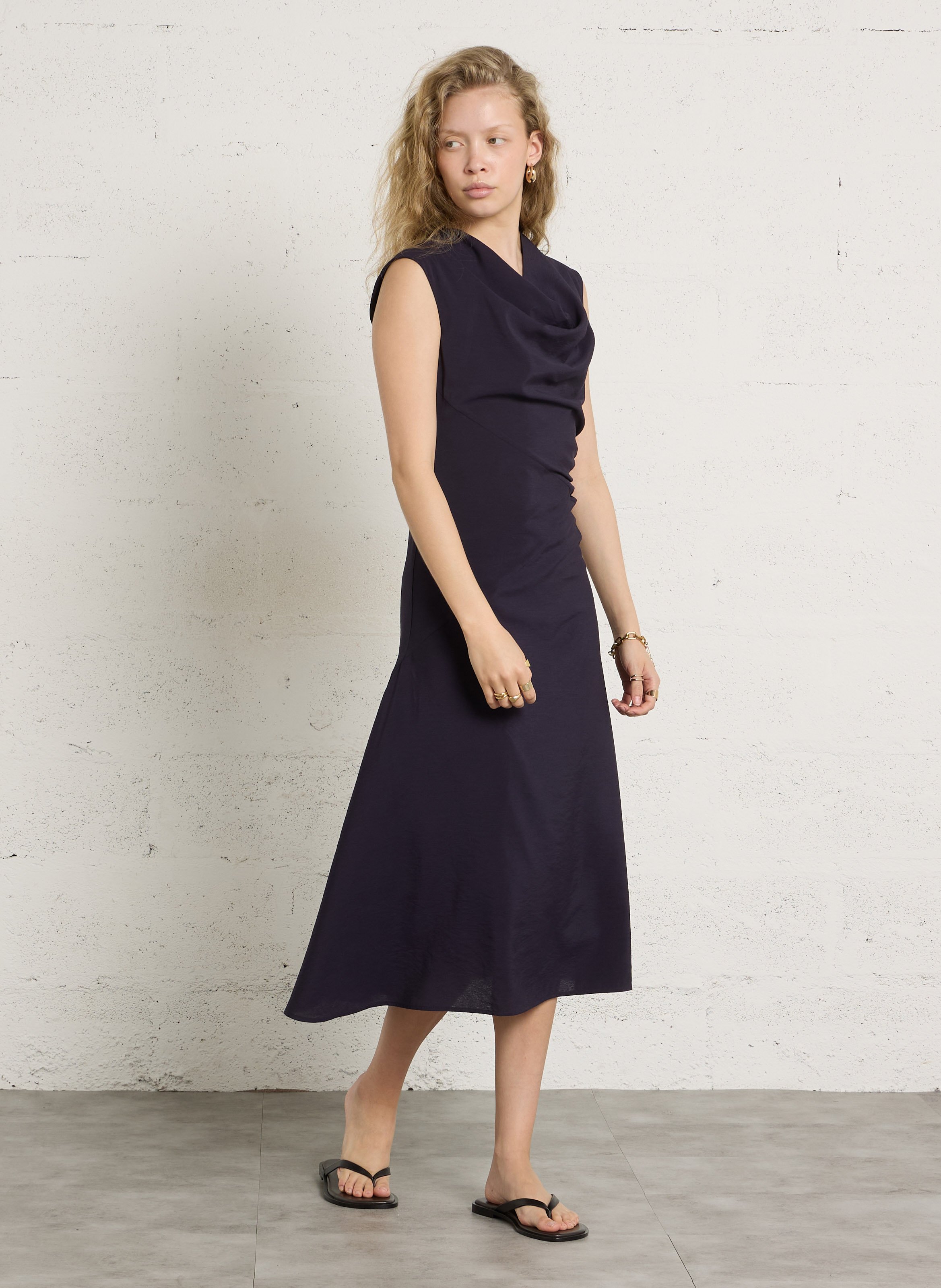 Fitted long dress SOEUR Purple