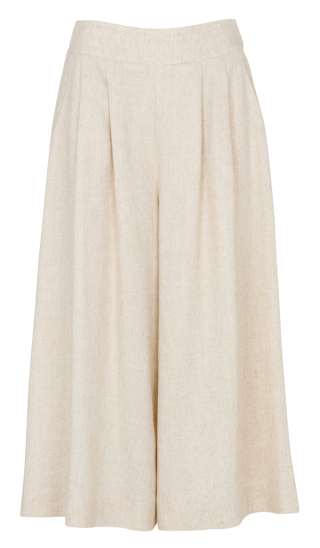 Pantacourt large taille haute LA FEE MARABOUTEE Beige