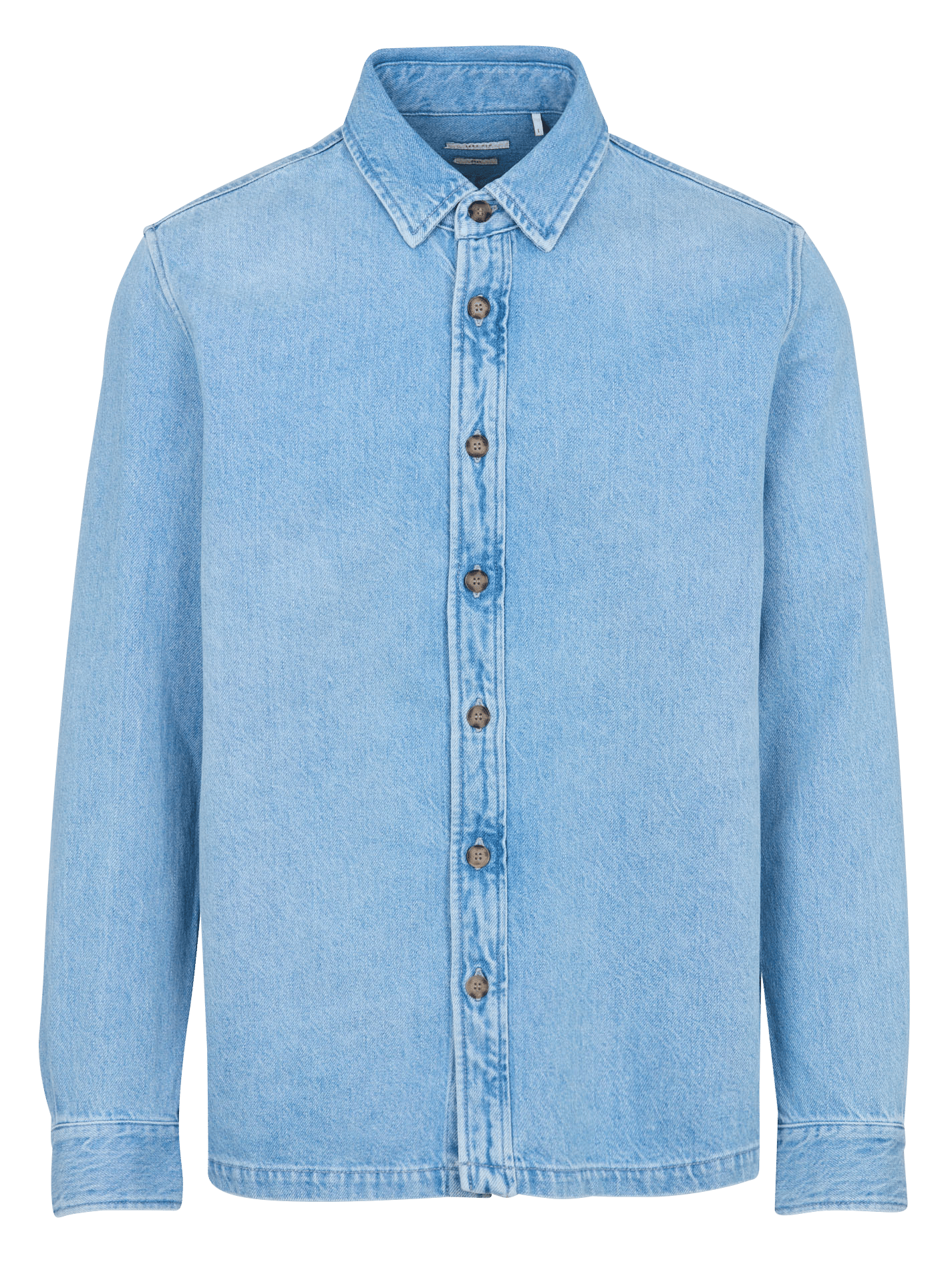 Oversized cotton-blend shirt with classic collar IKKS Blue