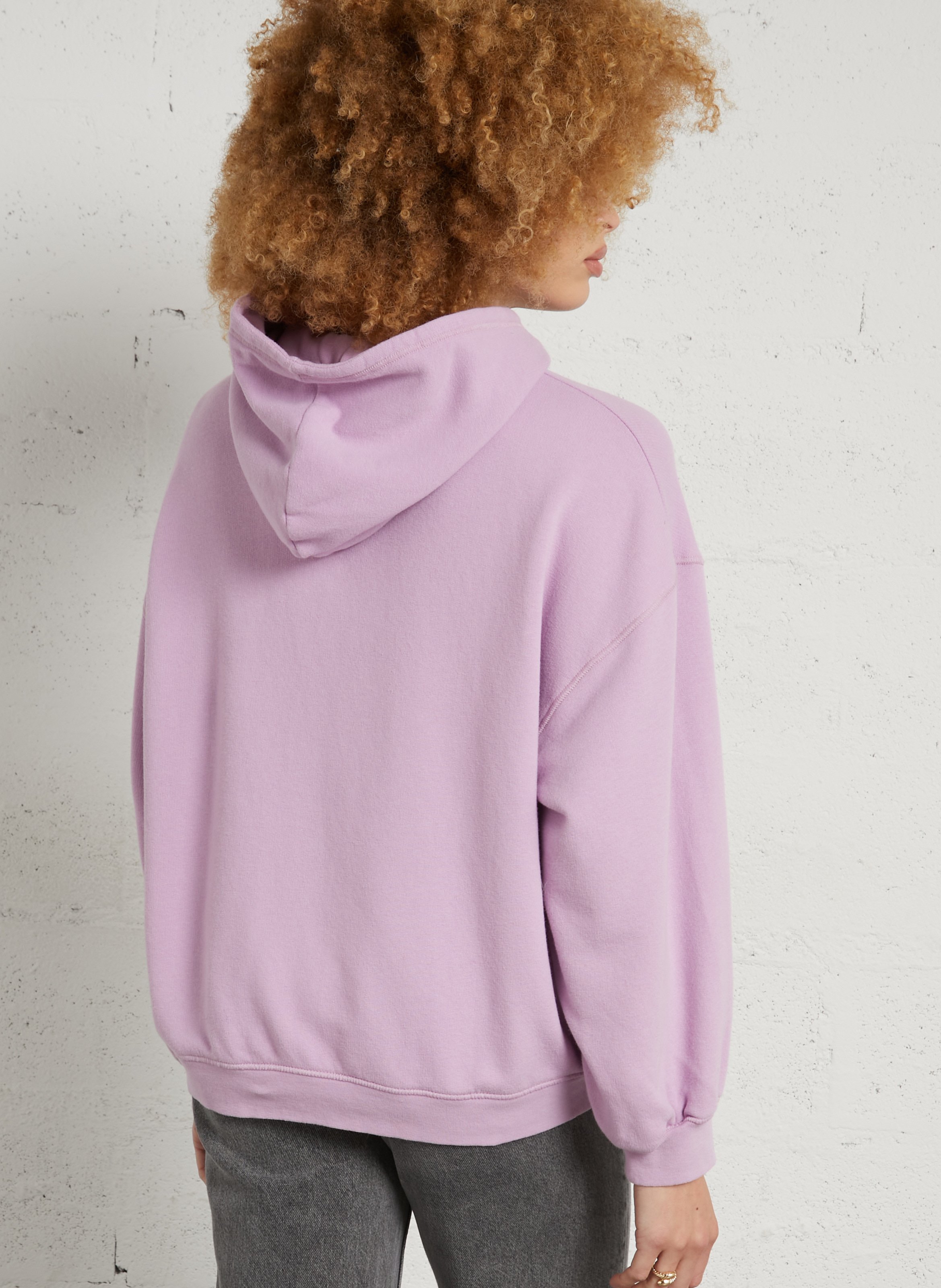 Sweat à capuche ample chiné AMERICAN VINTAGE Rose
