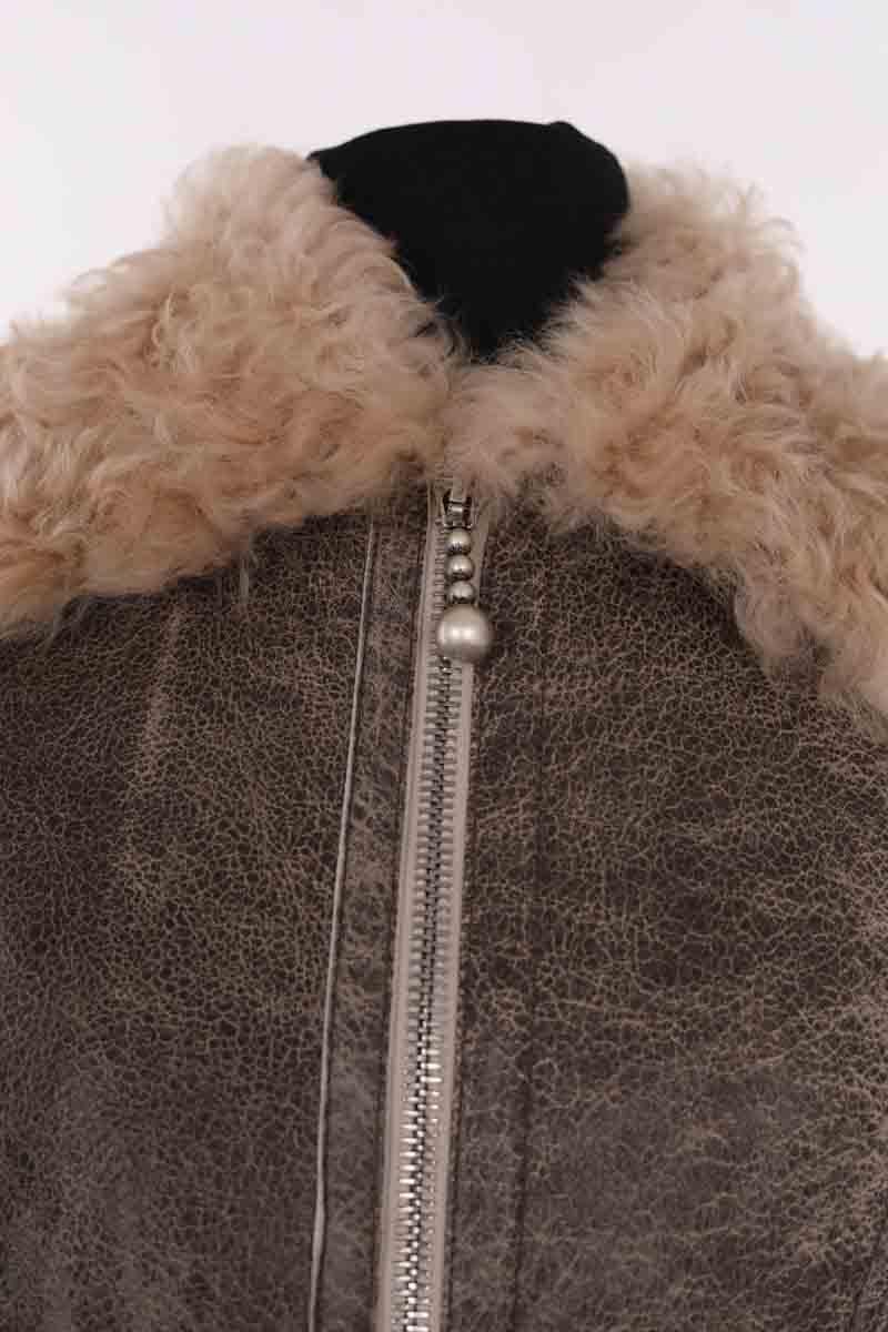Sheepskin jacket ACNE STUDIOS - Seconde Main Brown