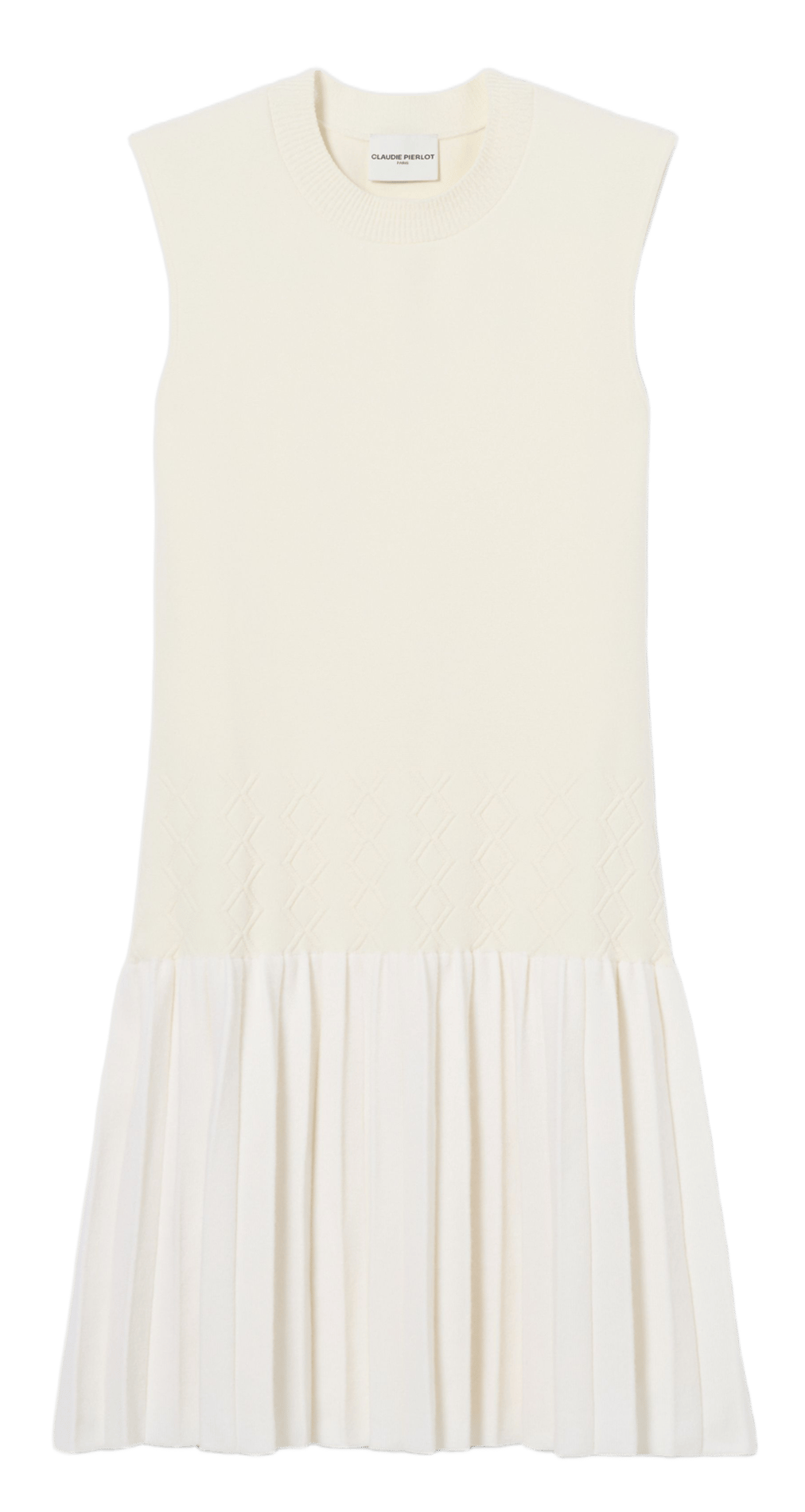 Korte tricotjurk CLAUDIE PIERLOT Beige