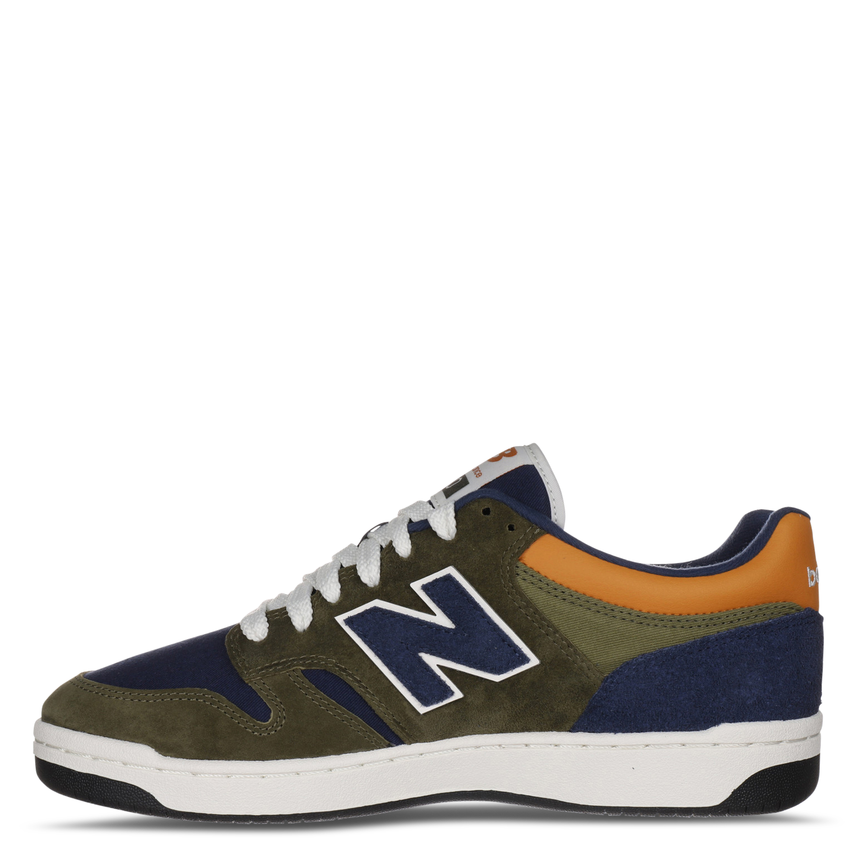 Low-top mixed leather sneakers NEW BALANCE Khaki