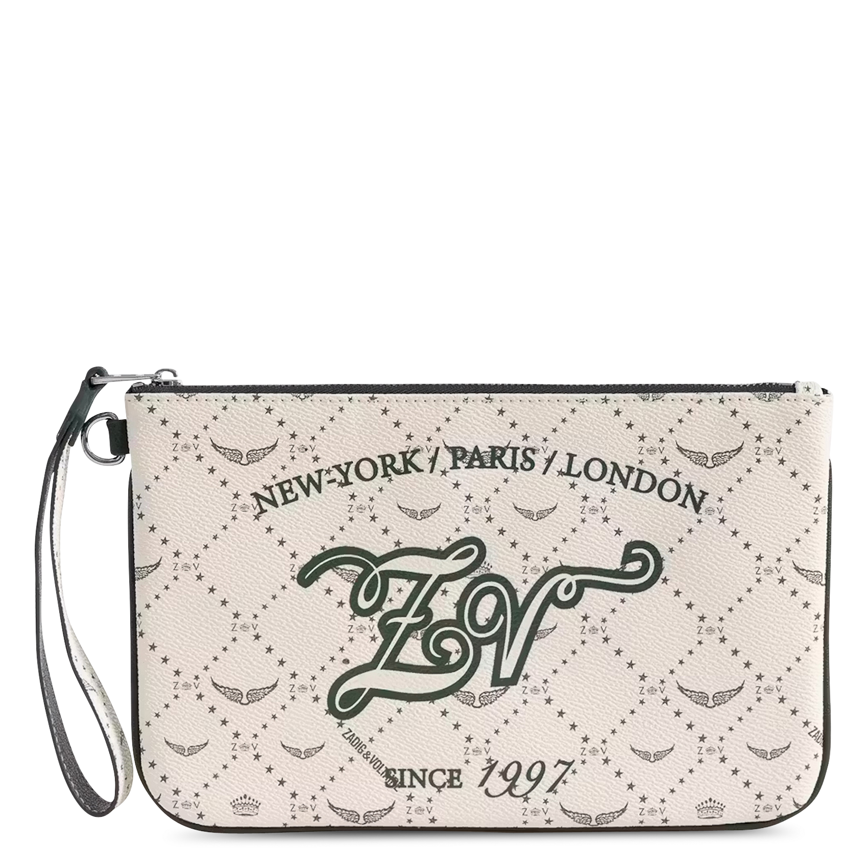 Printed clutch bag ZADIG&VOLTAIRE White