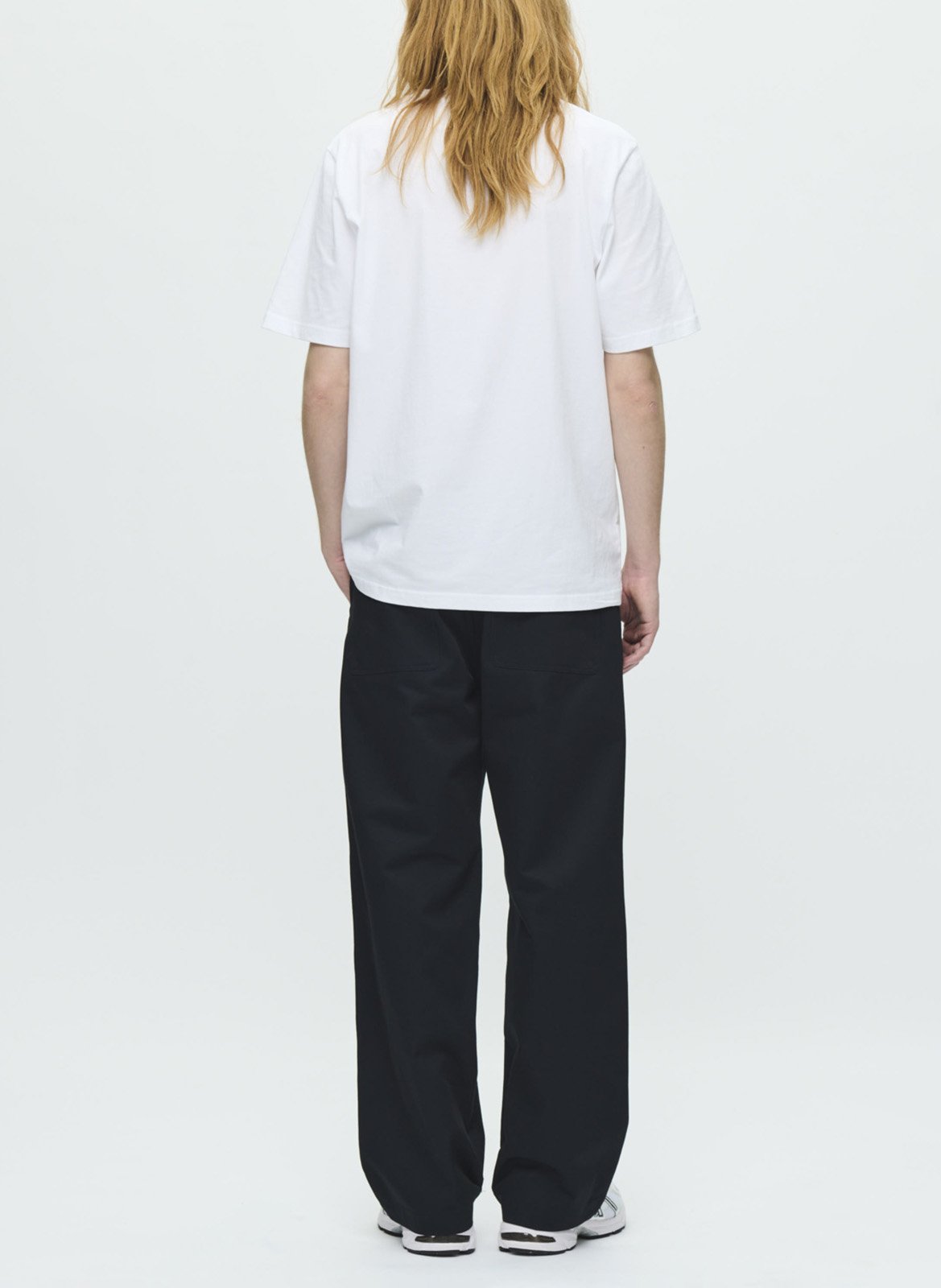 Pantalon droit en coton mélangé WOOD WOOD Bleu