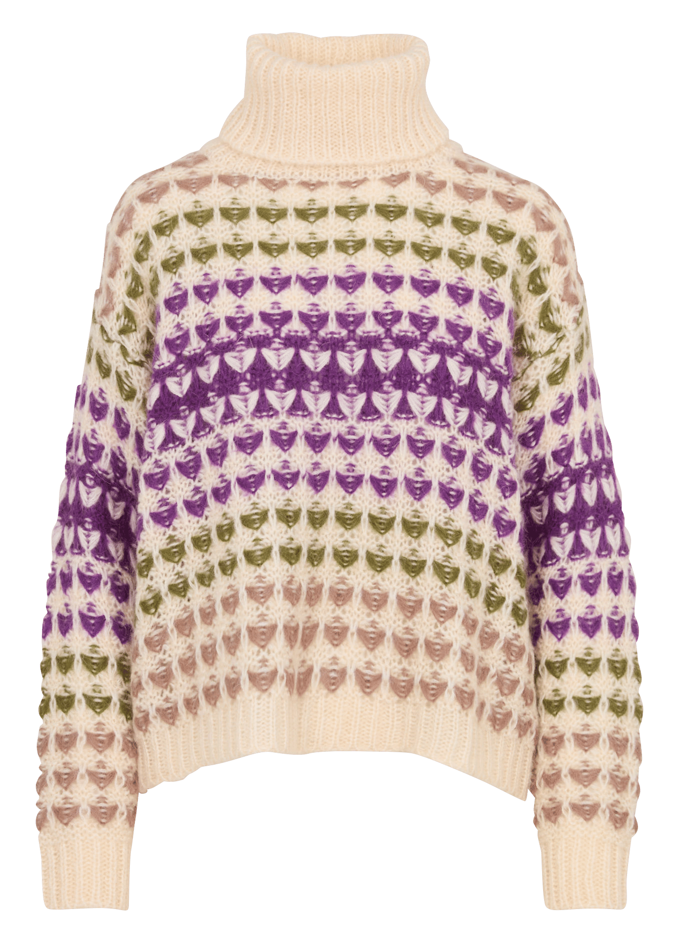 Oversized high-neck knit sweater LA FEE MARABOUTEE Multicolored