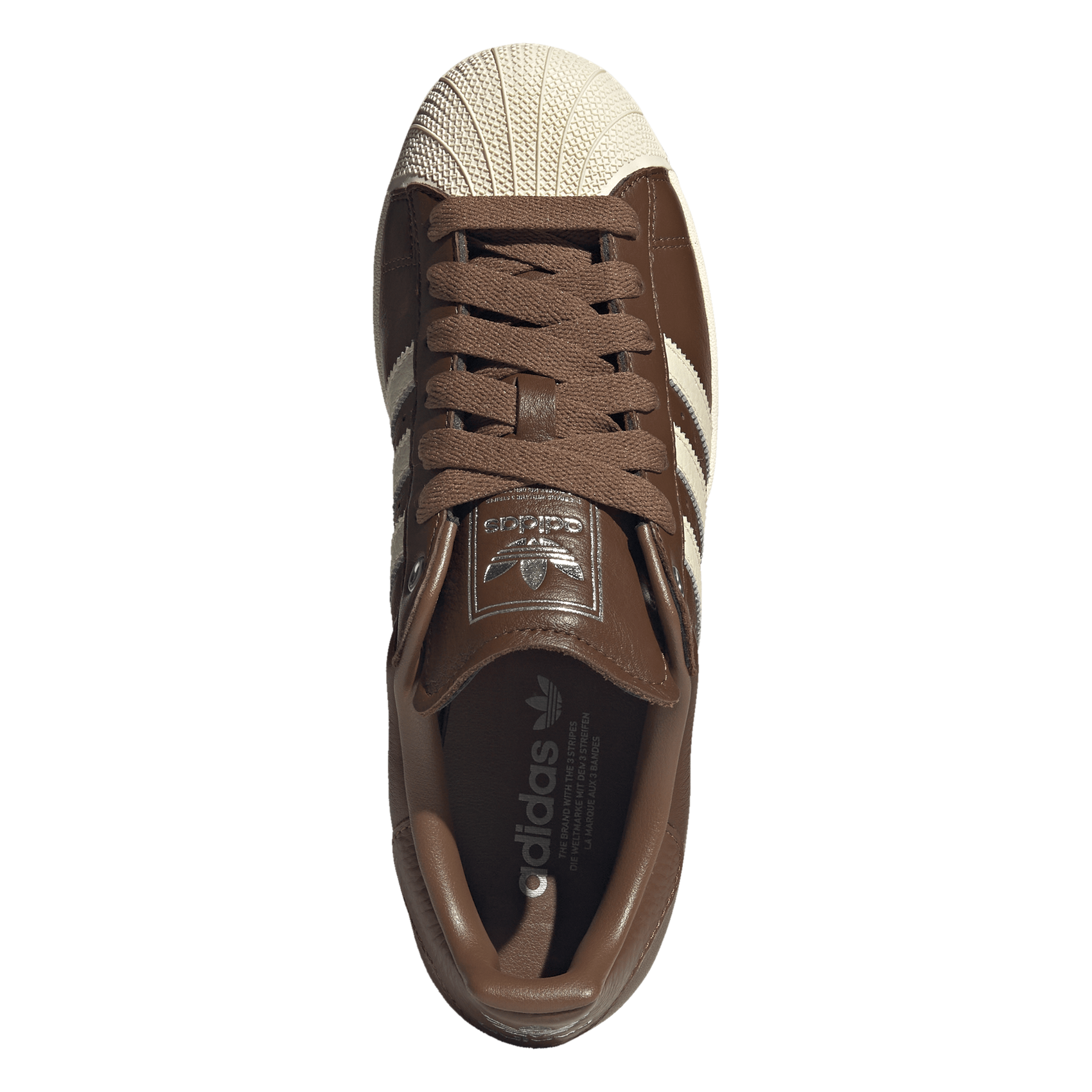 Low-top leather trainers ADIDAS Brown