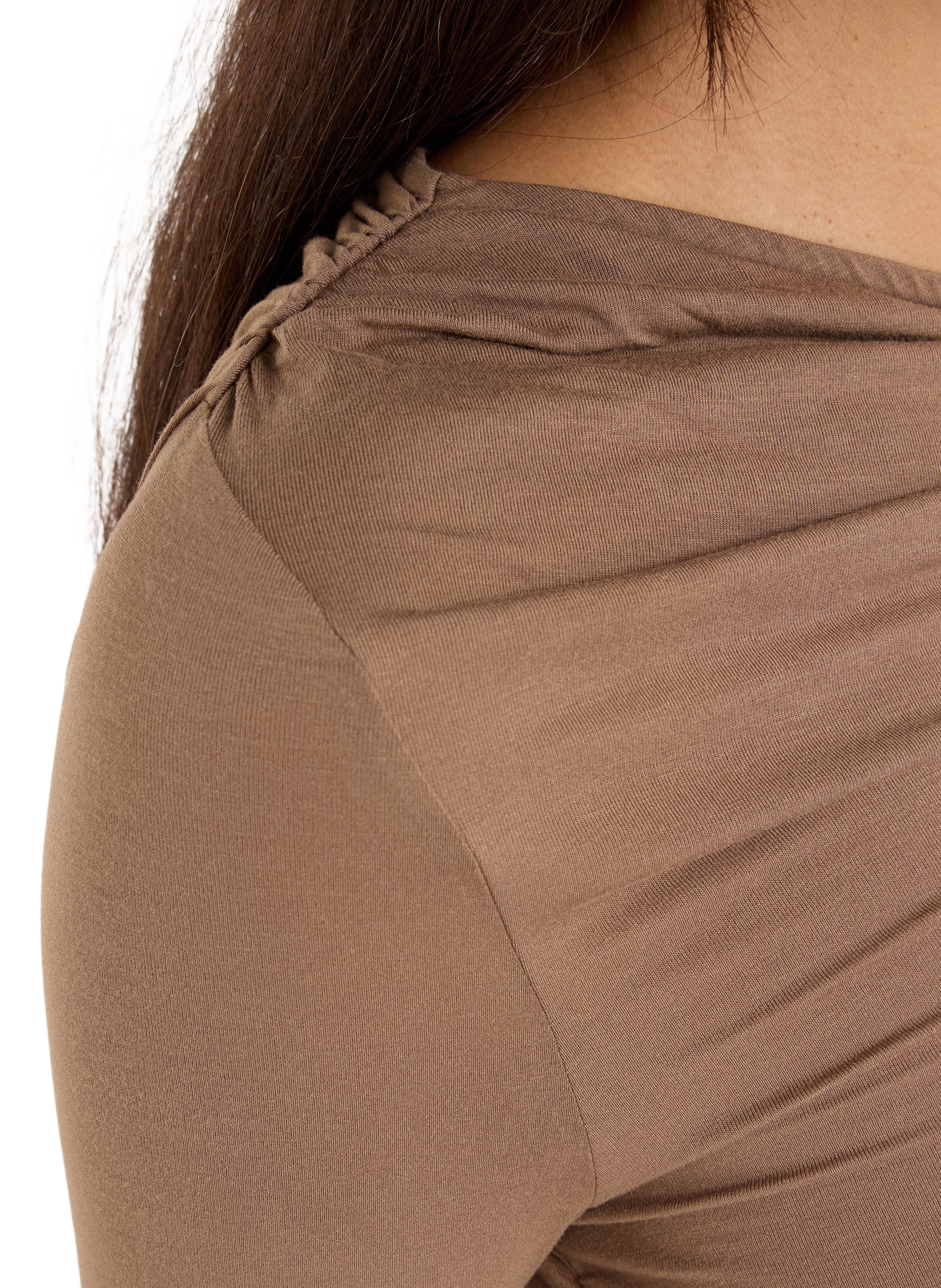 Top with asymmetric neckline SAISON 1865 Beige