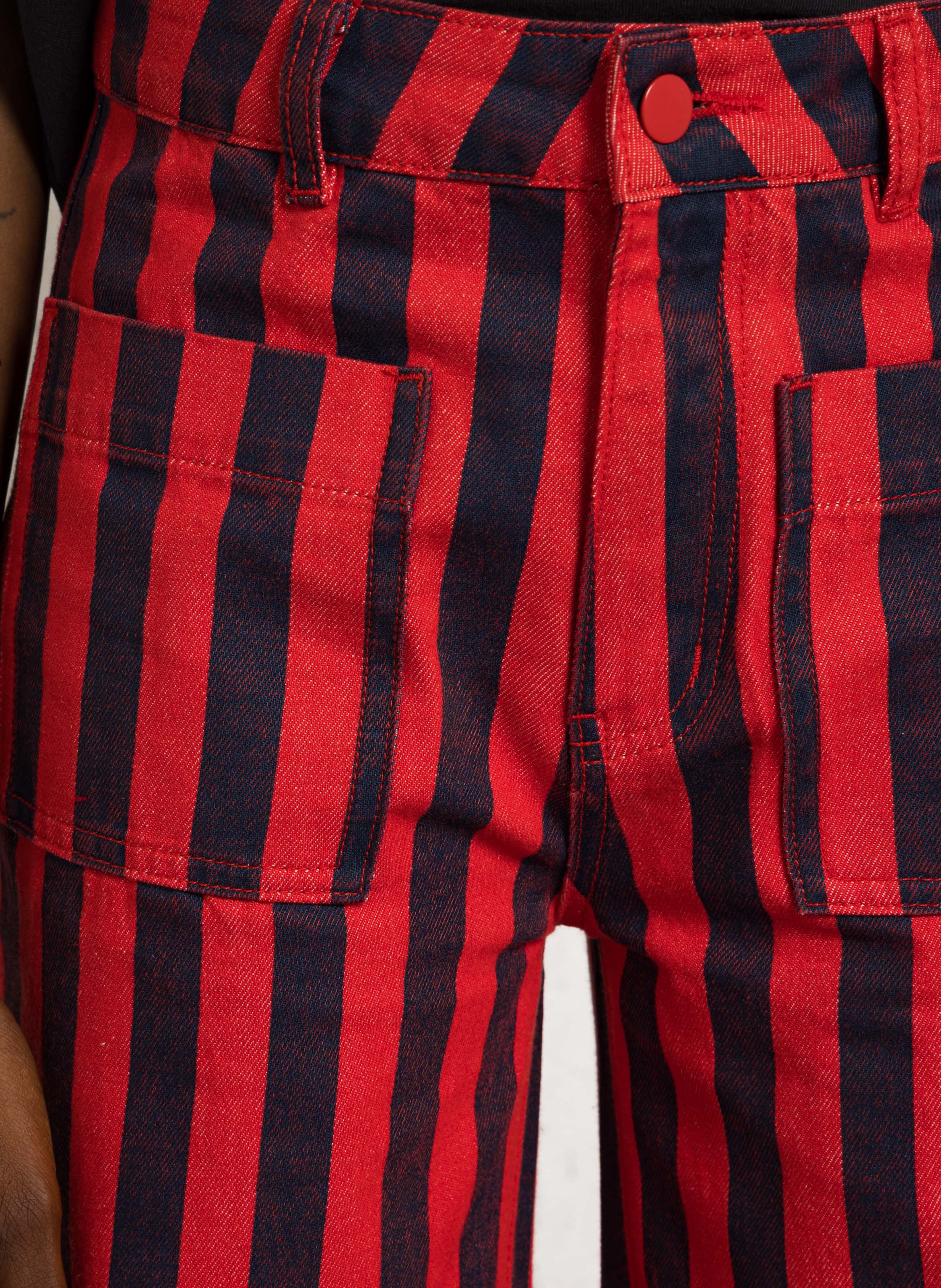 Pantalon large à rayures THE TINY BIG SISTER Multicolore