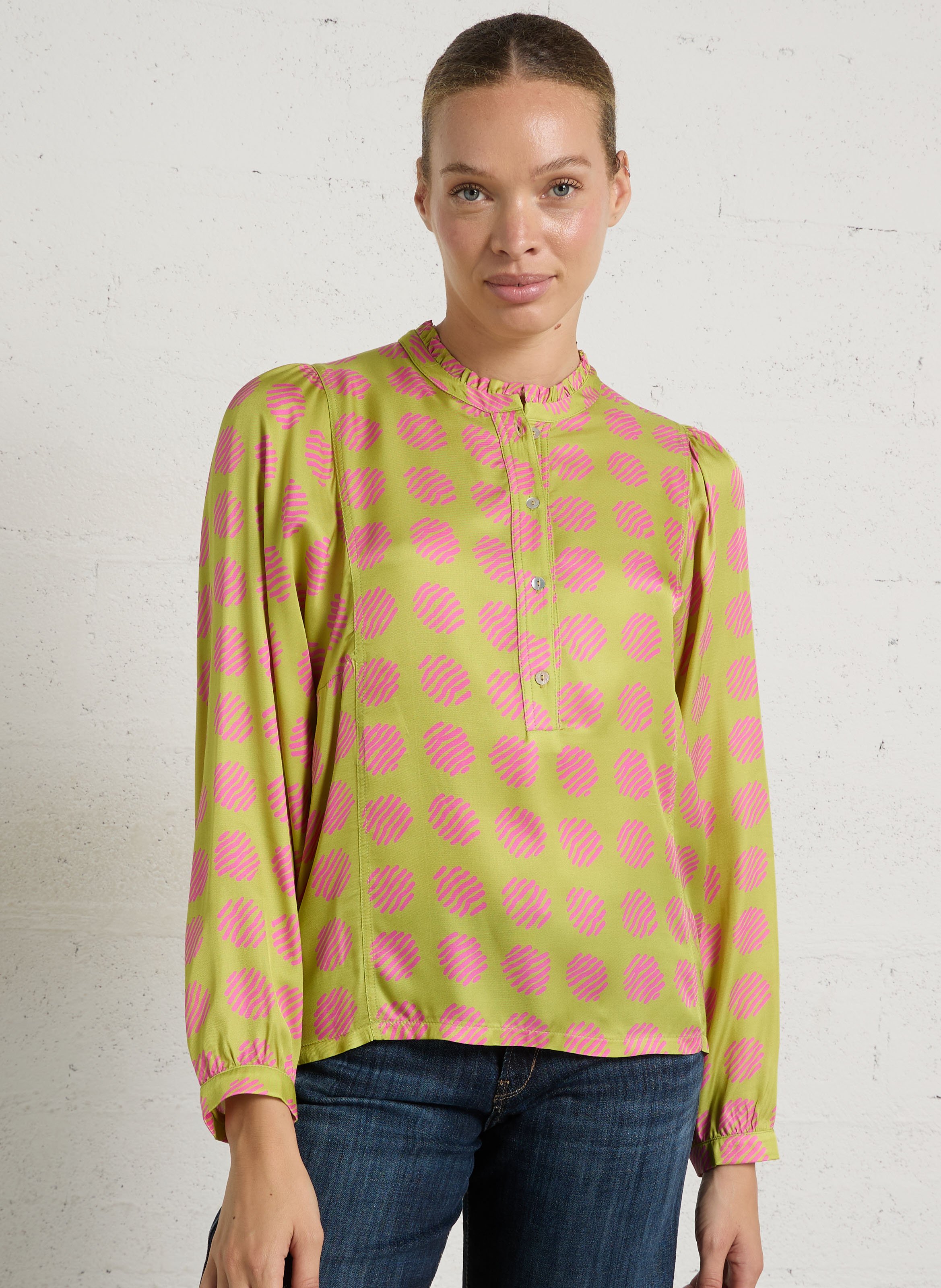 Bluse mit Rundhalsausschnitt DR BLOOM Golden