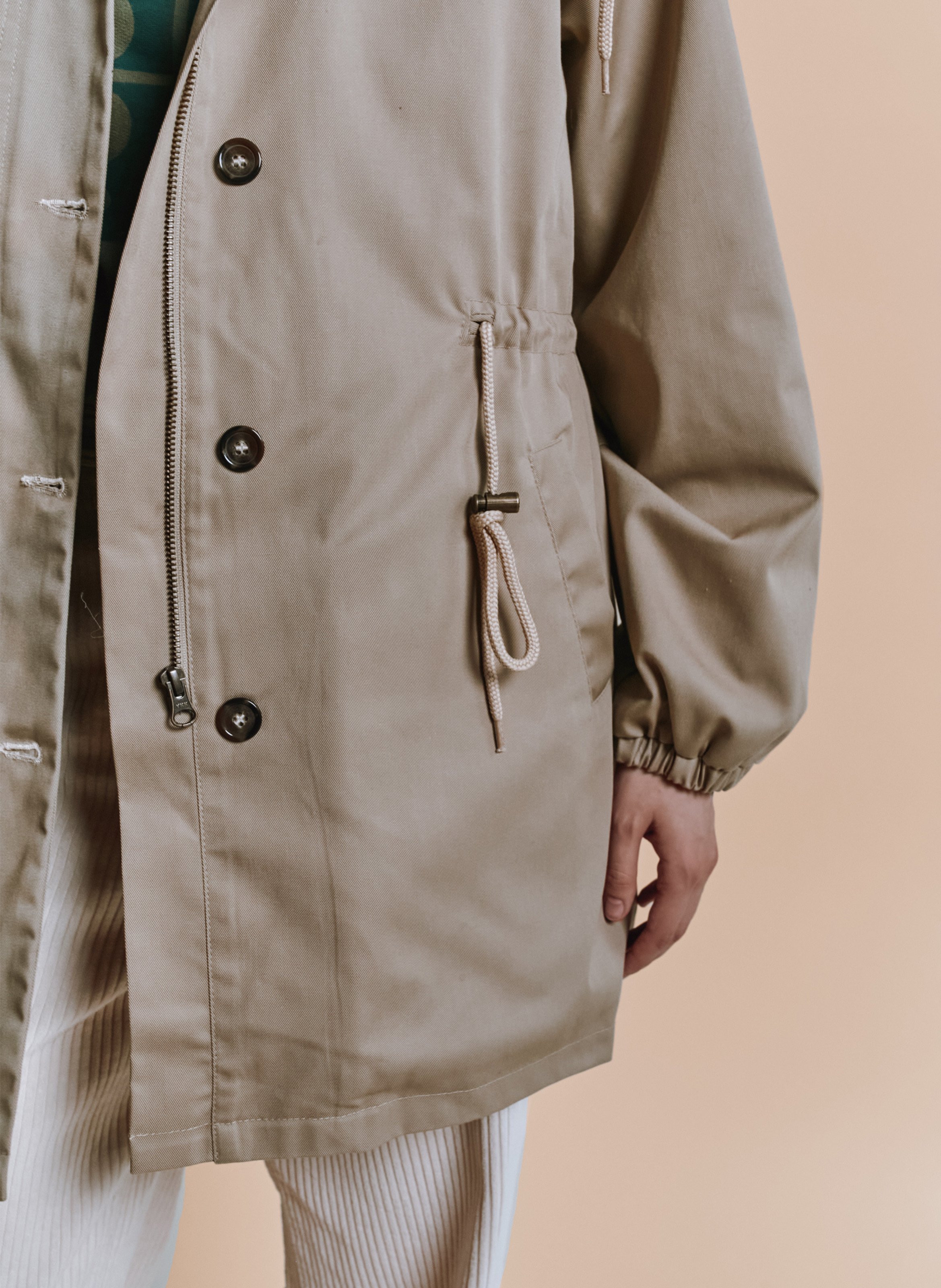 Veste à capuche cintrée EMILE ET IDA Beige