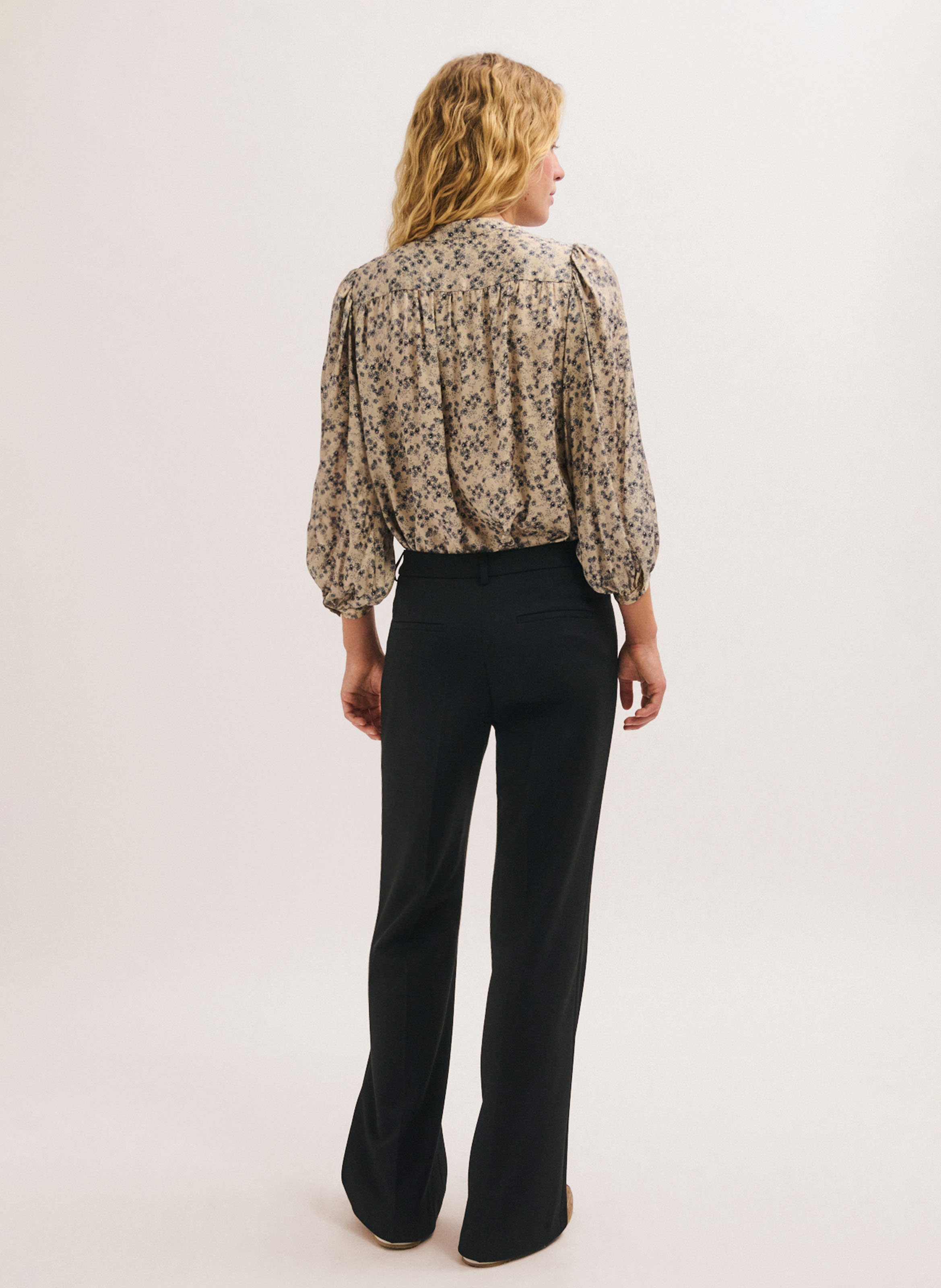 Flared broek PABLO Zwart