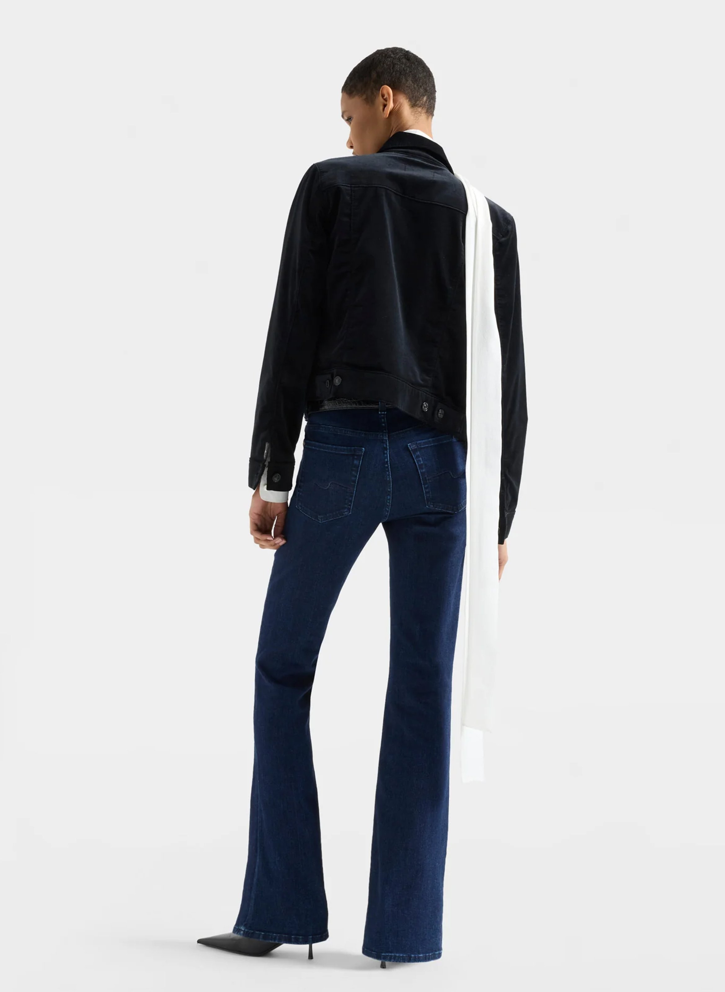 Wijde jeans met brede pijpen, lengte 34 7 FOR ALL MANKIND Blauw