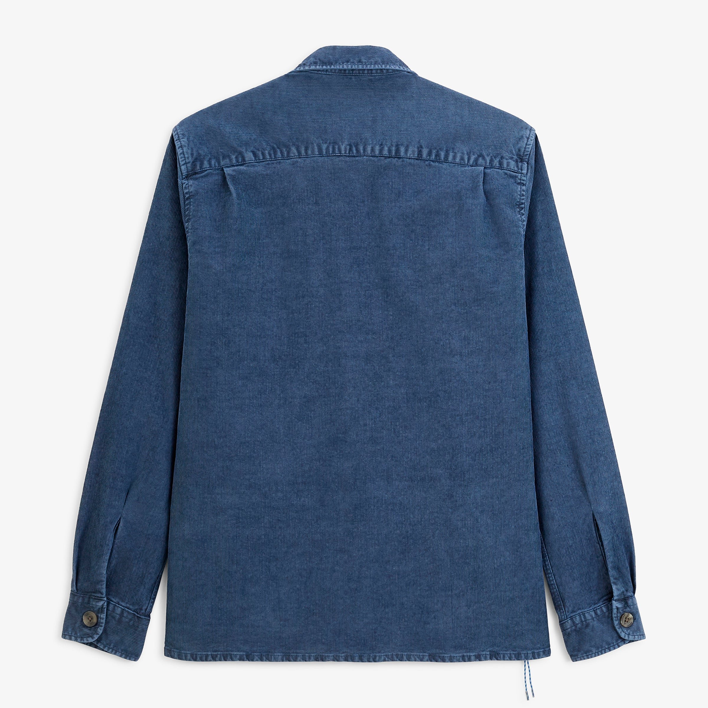 Blue faded-effect zip-up corduroy overshirt sbplay SERGE BLANCO Blue