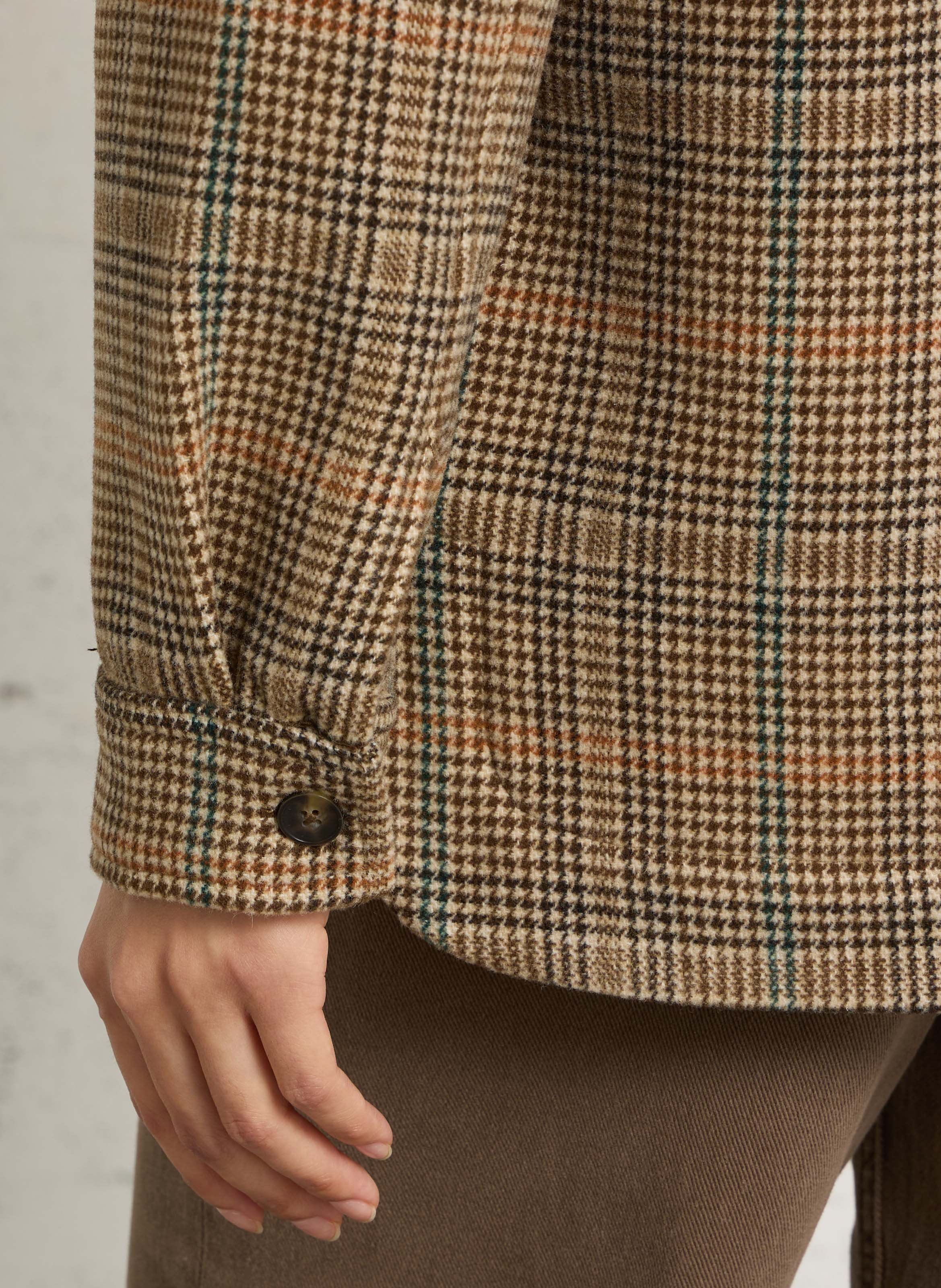 Oversized checked coat SUD EXPRESS Brown