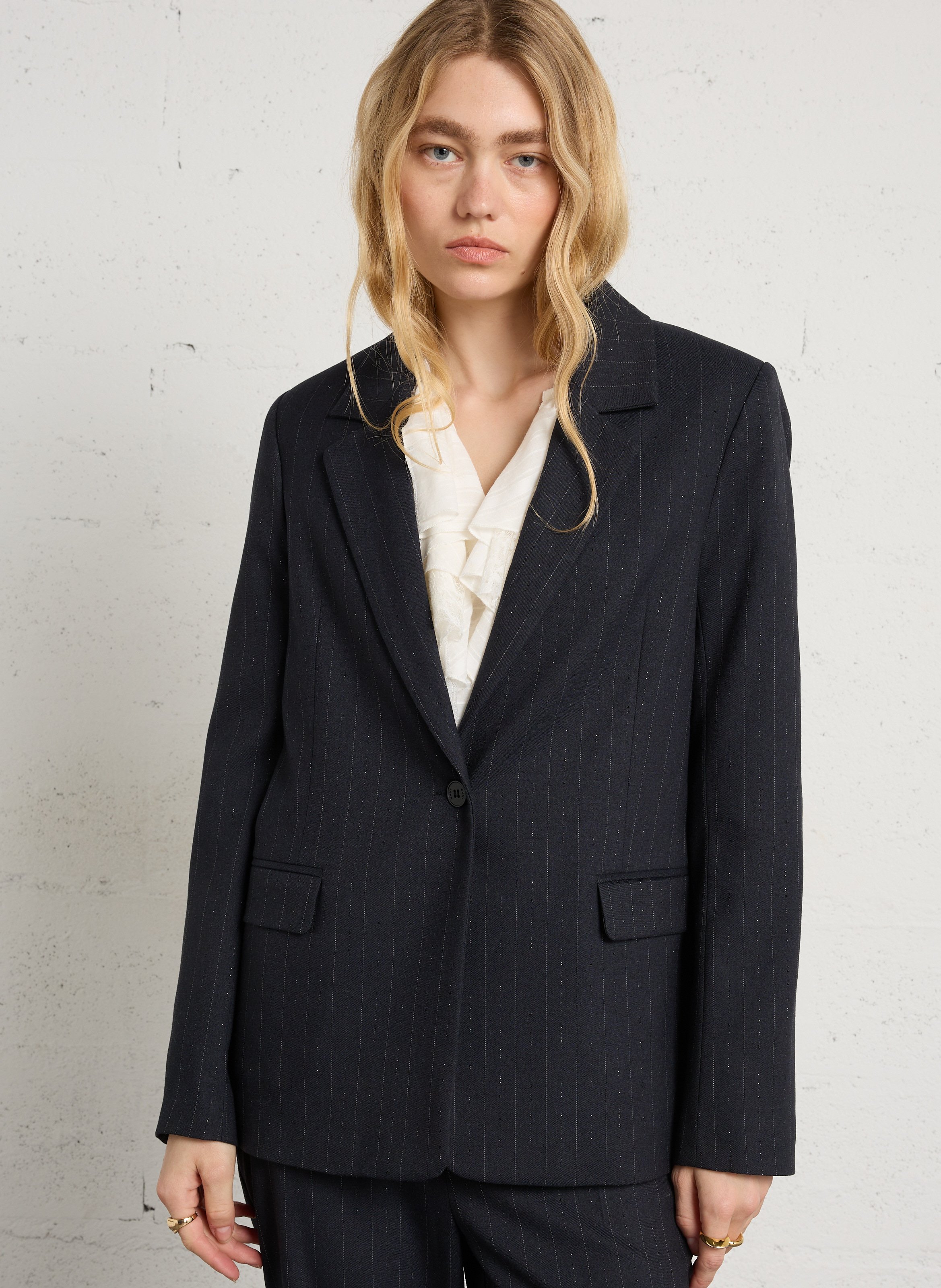 Veste blazer droit IKKS Bleu