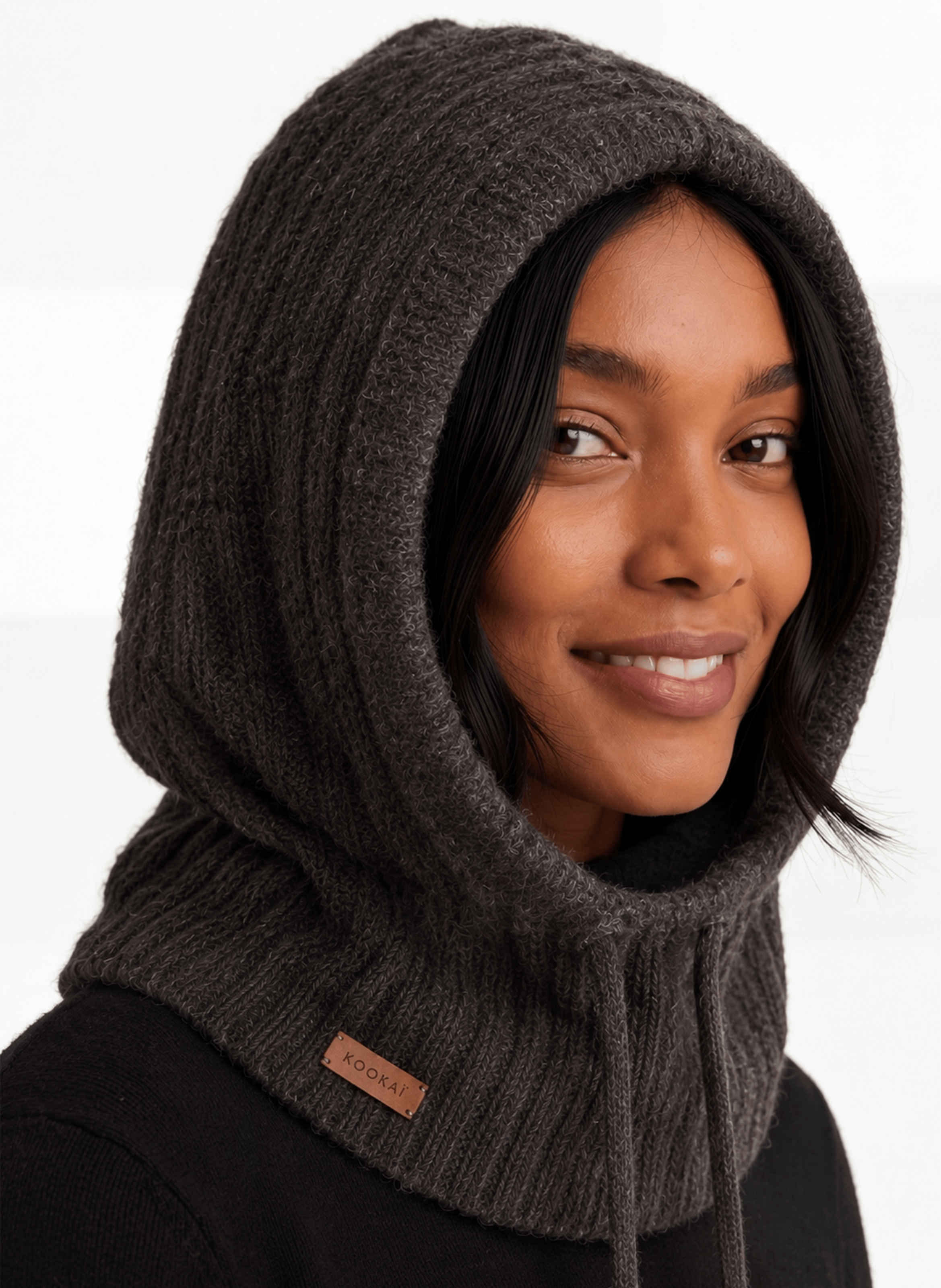 Wool-blend balaclava KOOKAI Brown