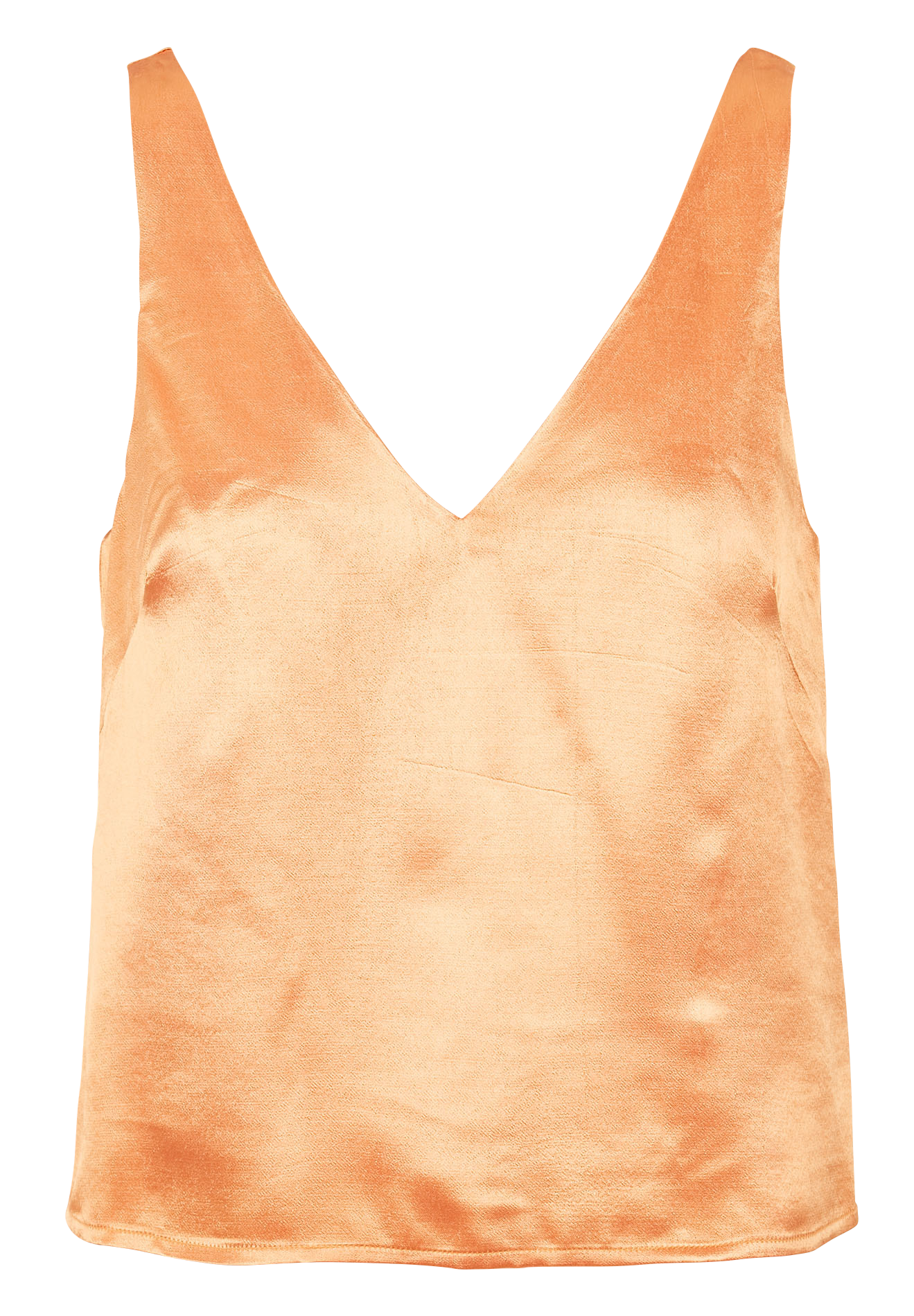 Mouwloze top van satijnachtige viscose COLLECTORS CLUB Oranje