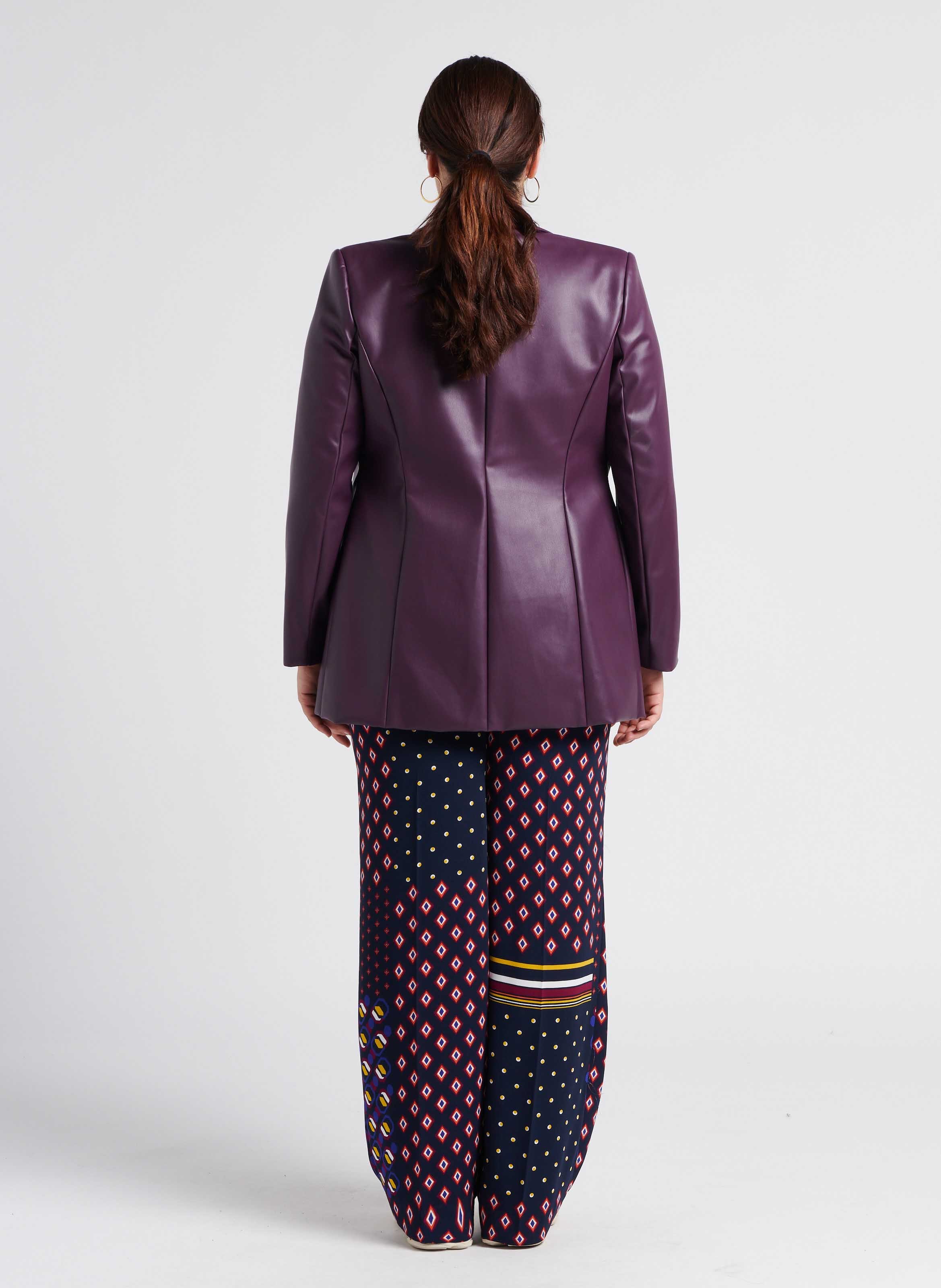 Pantalon large fluide à imprimé  PERSONA by Marina Rinaldi Bleu