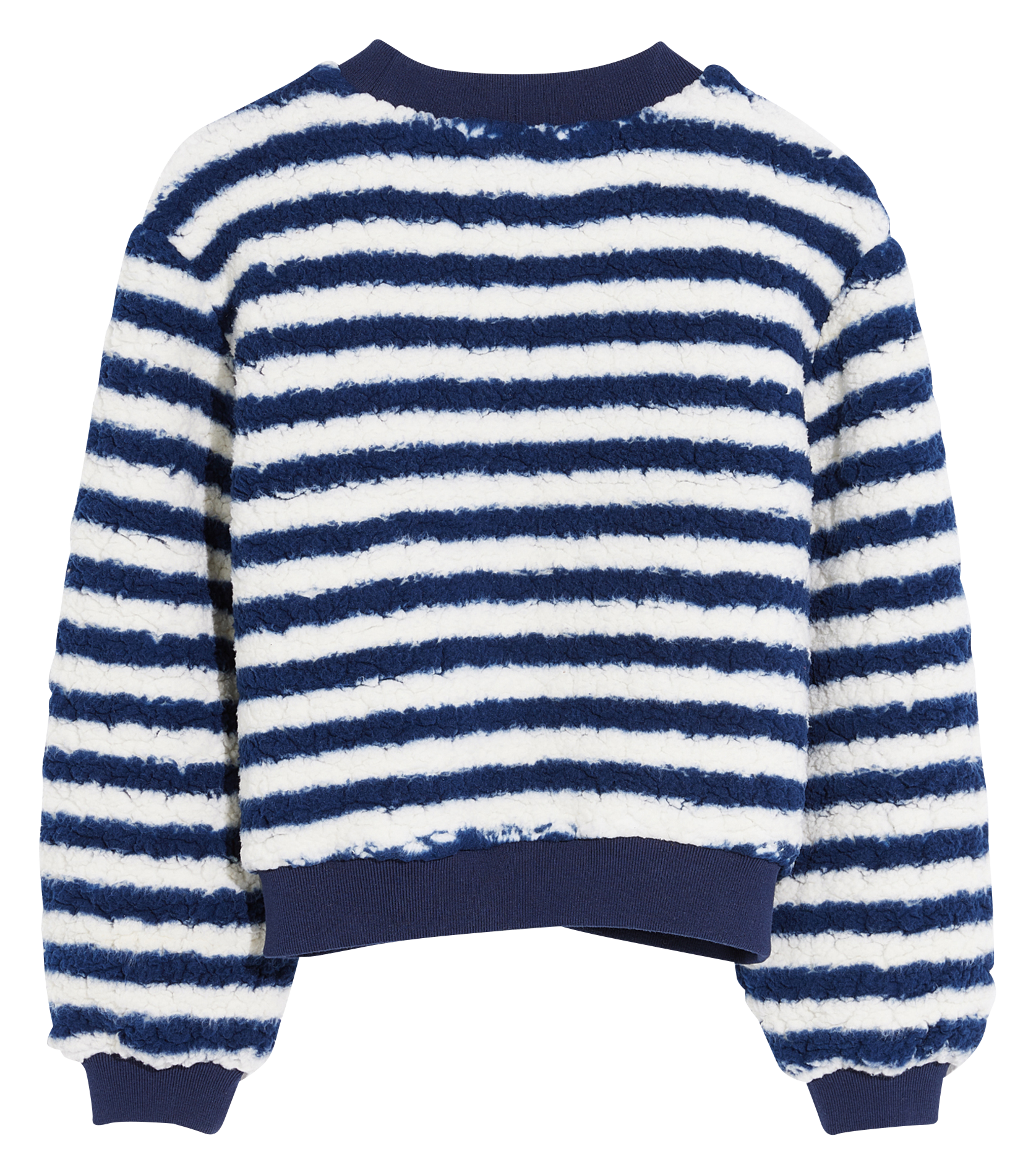 Round-neck striped Sherpa sweatshirt BELLEROSE Blue
