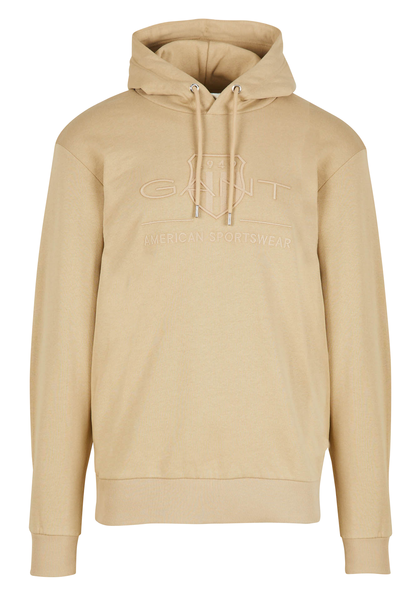 Gerade geschnittenes Kapuzensweatshirt aus Baumwoll-Mix GANT Grau