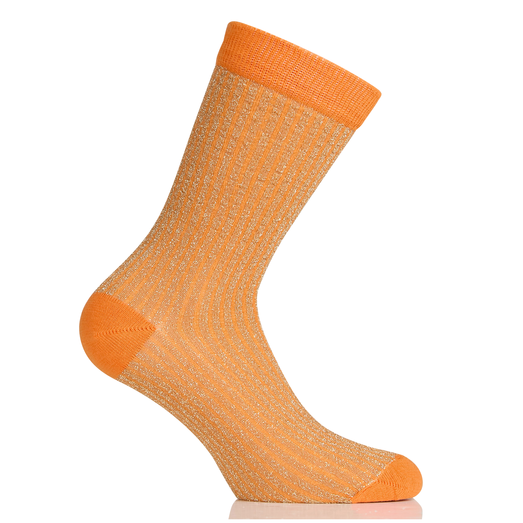 Chaussettes en coton mélangé à paillettes MIA ZIA Orange