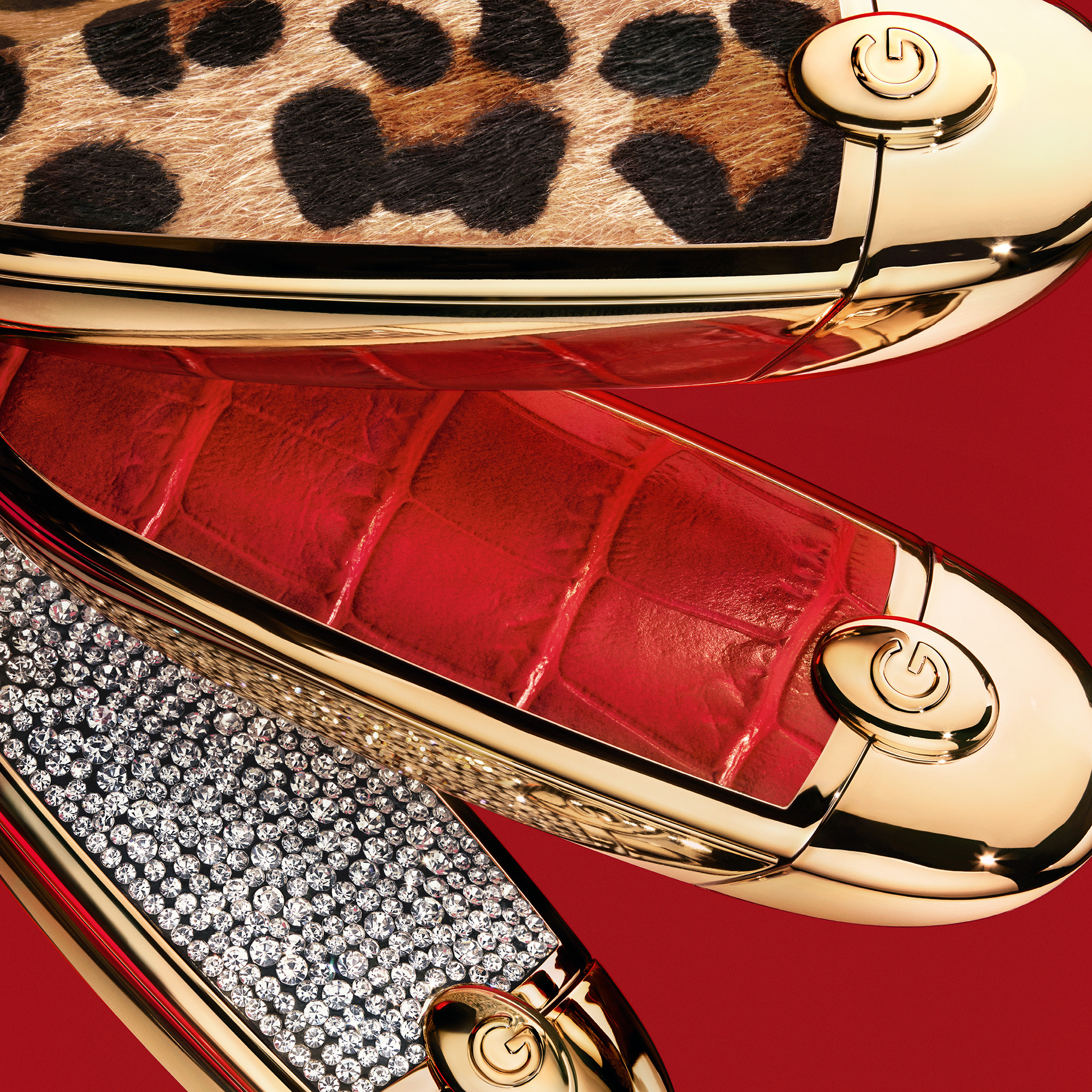 ROUGE G The double mirror jewel case Customizable lipstick care GUERLAIN L'Écaille