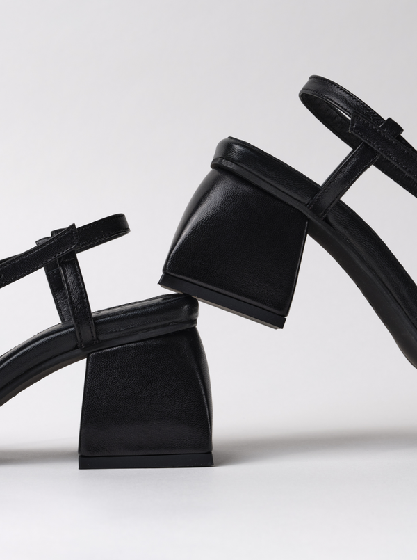 Sandales square crush black NOO Noir