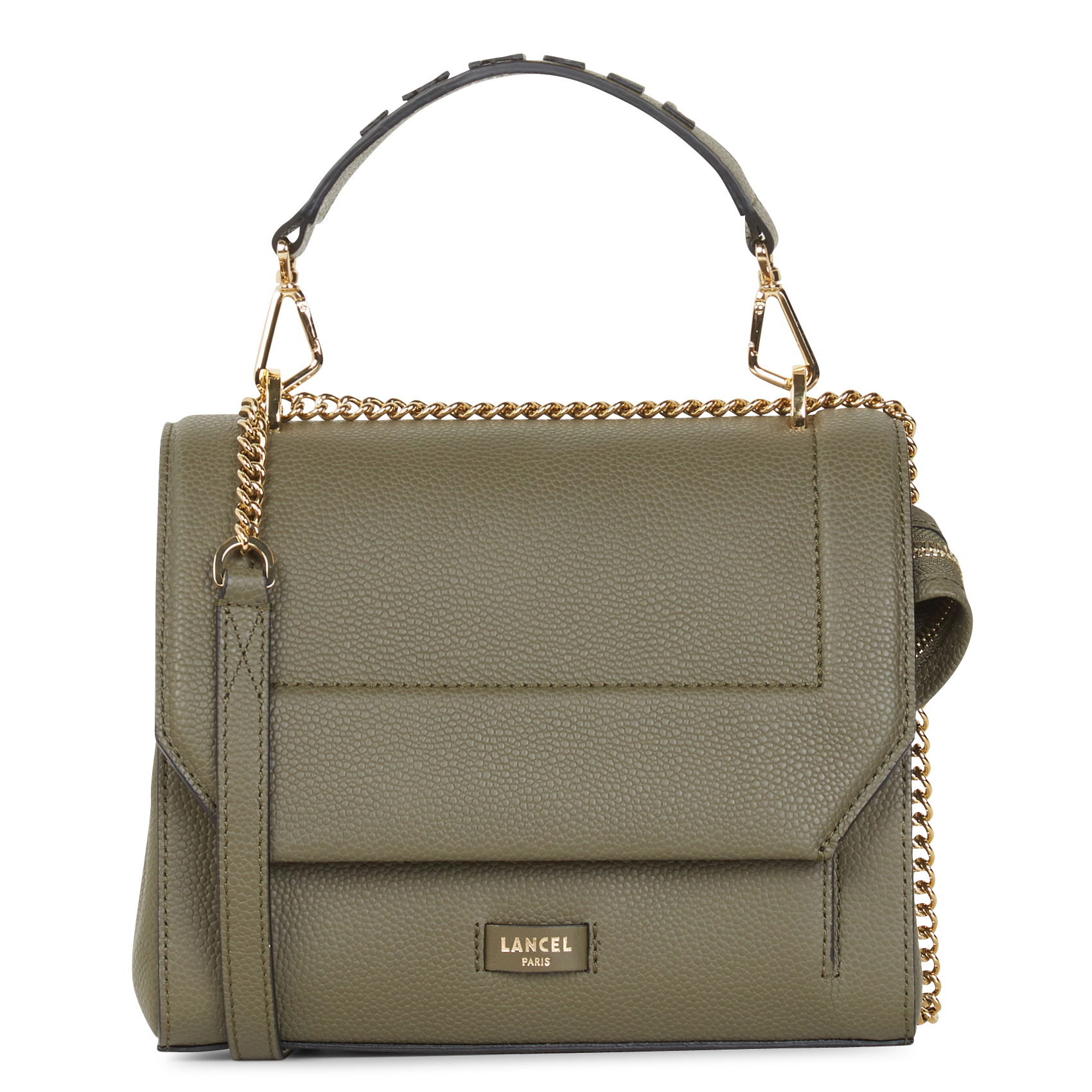 Umschlagtasche aus genarbtem Leder LANCEL