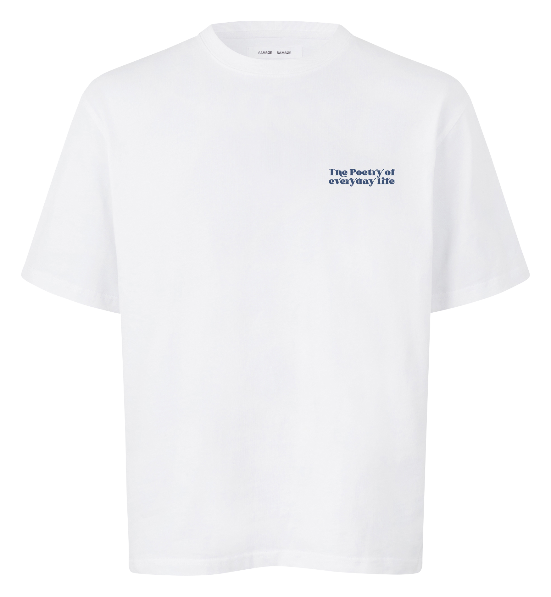 Short-sleeved printed organic cotton T-shirt SAMSOE SAMSOE White