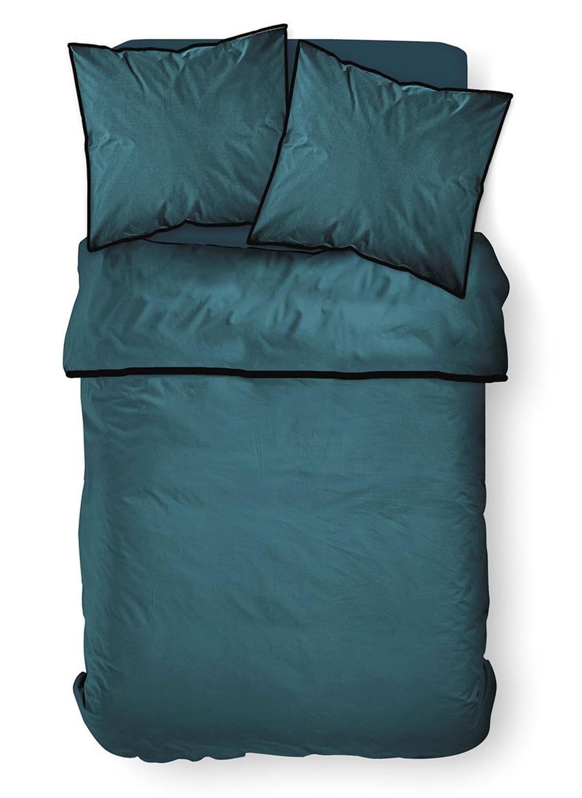 Solid color cotton bed set TODAY LINGE DE MAISON Blue