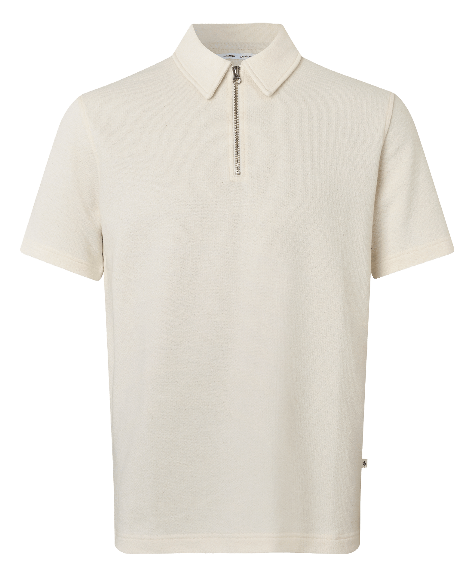 Regular-fit organic cotton blend polo shirt SAMSOE SAMSOE White