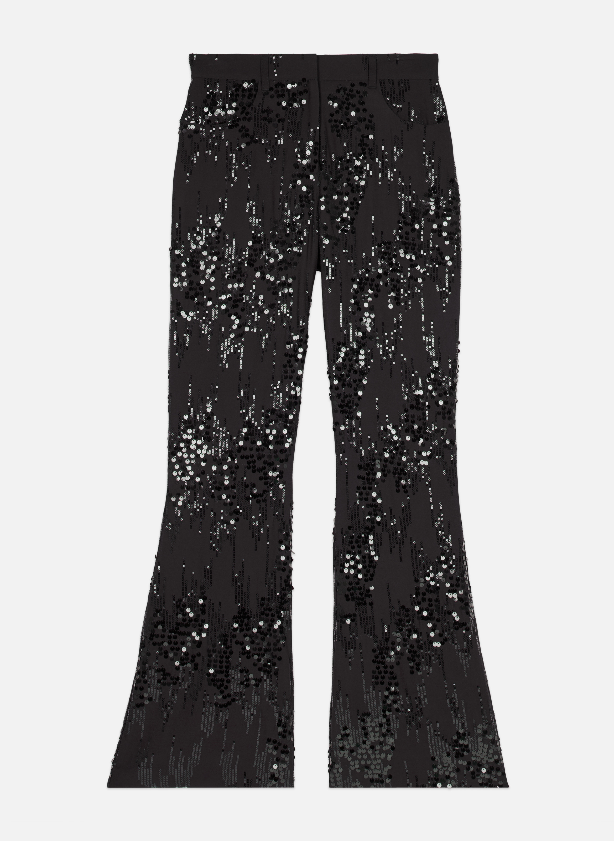 Flare sequin pants THE KOOPLES Black