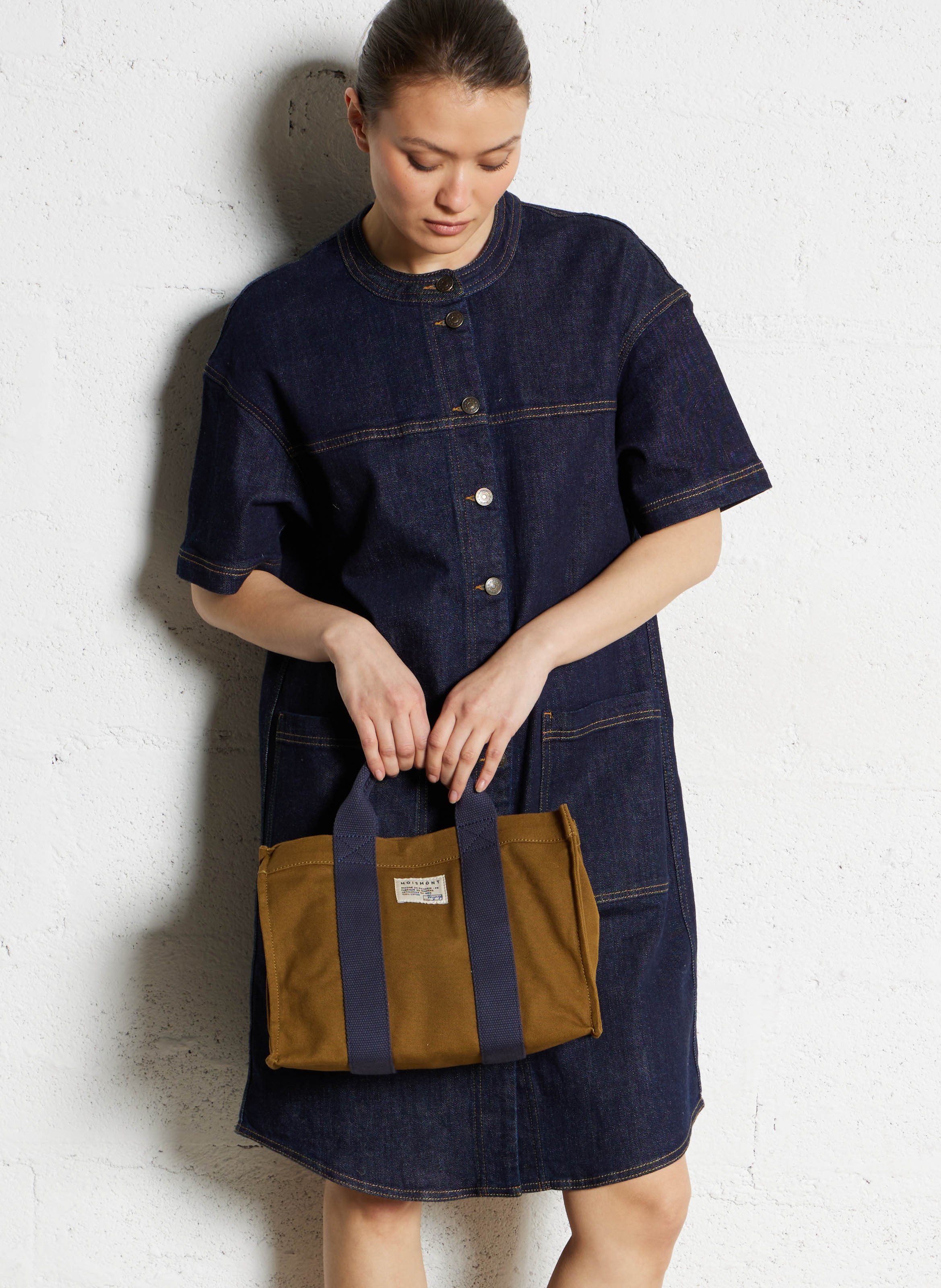 Mini cotton tote bag MOISMONT Khaki