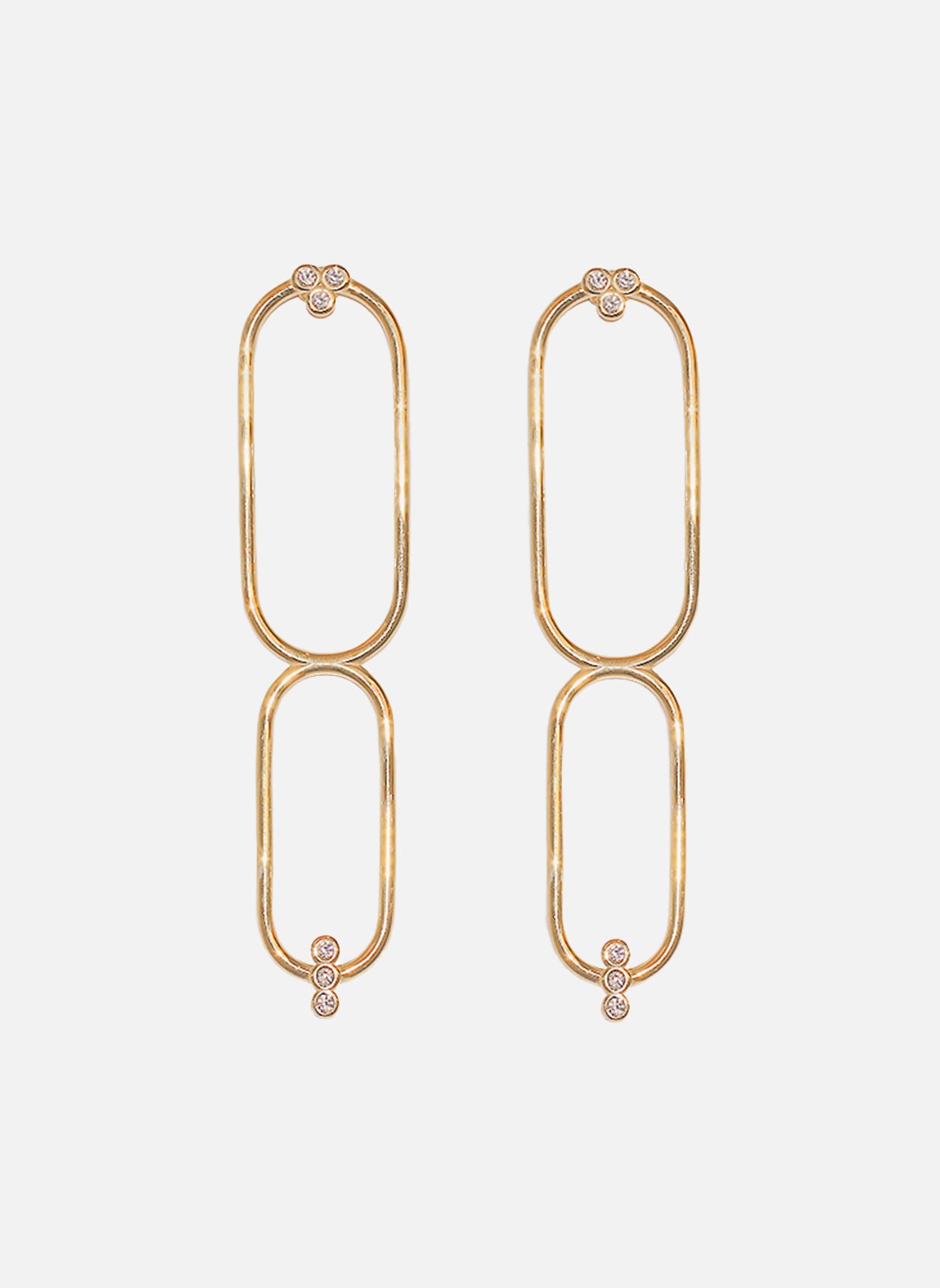 Hercules dangling earrings AEC Paris White
